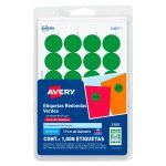 Etiqueta Redonda Verde Avery 2105 3/4" Bl/1008