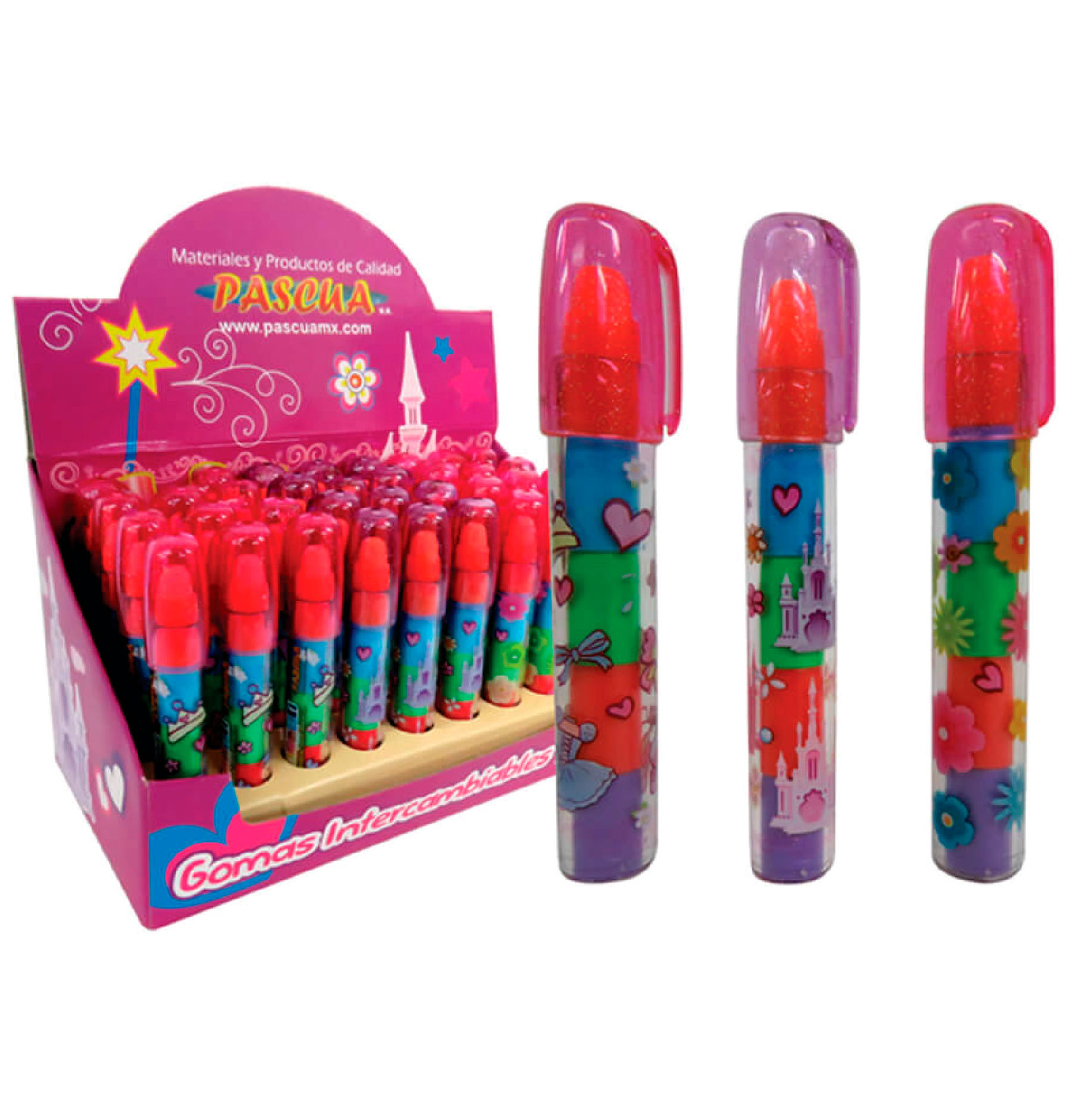 Borrador Tipo Lápiz Pascua Flores y Castillos