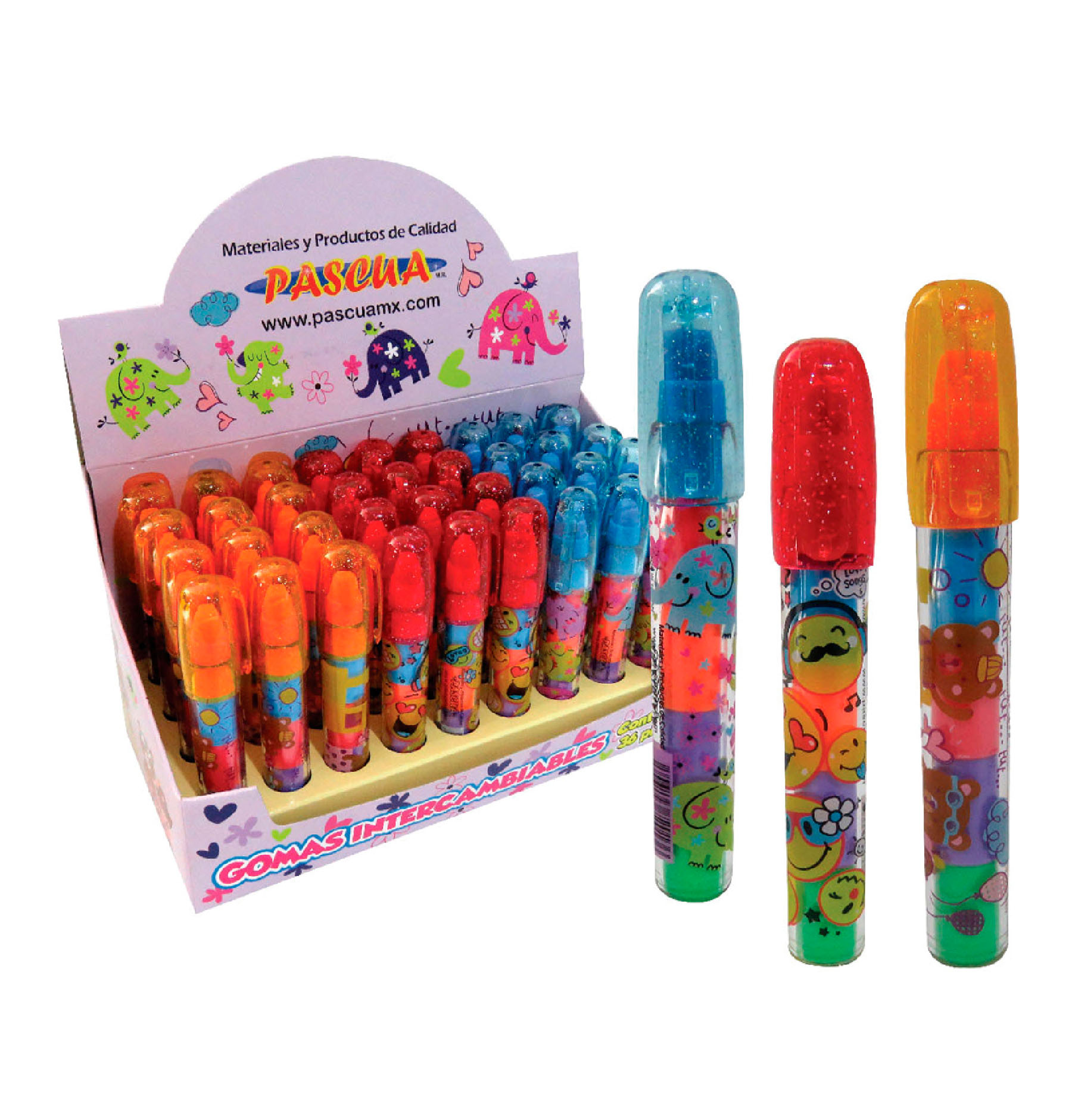 Borrador Tipo Lápiz Pascua Animales y Caritas