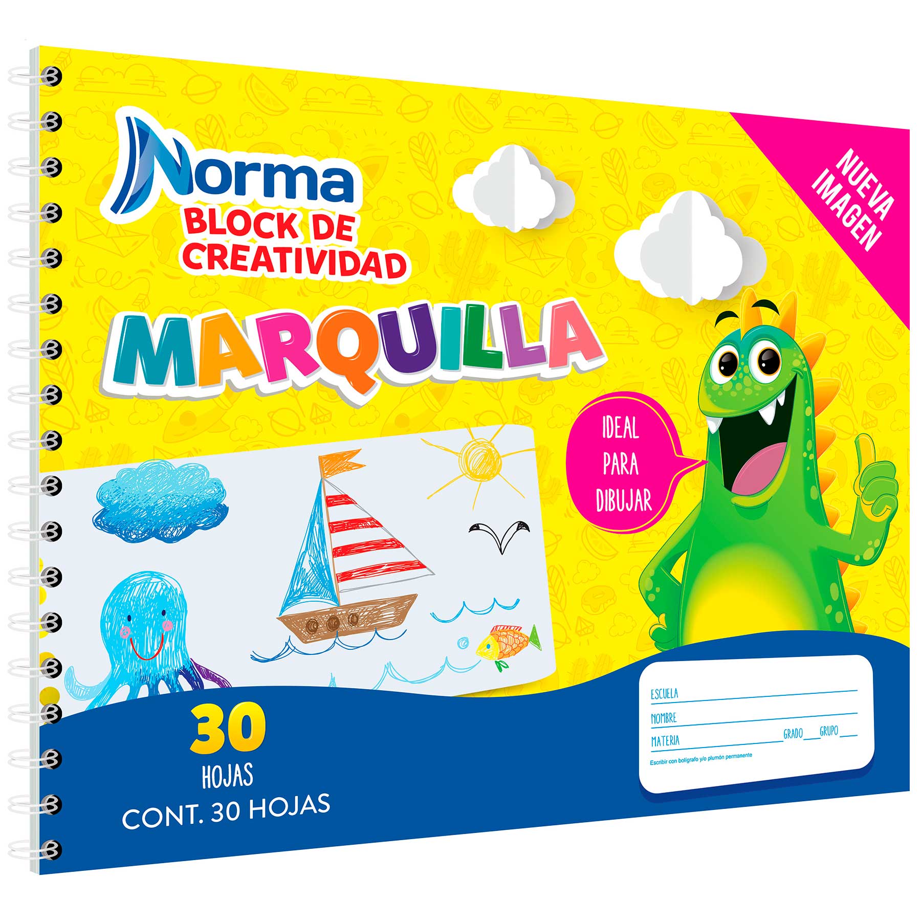 Block de Dibujo Marquilla Norma 30.5 x 24 cm. 30 h.
