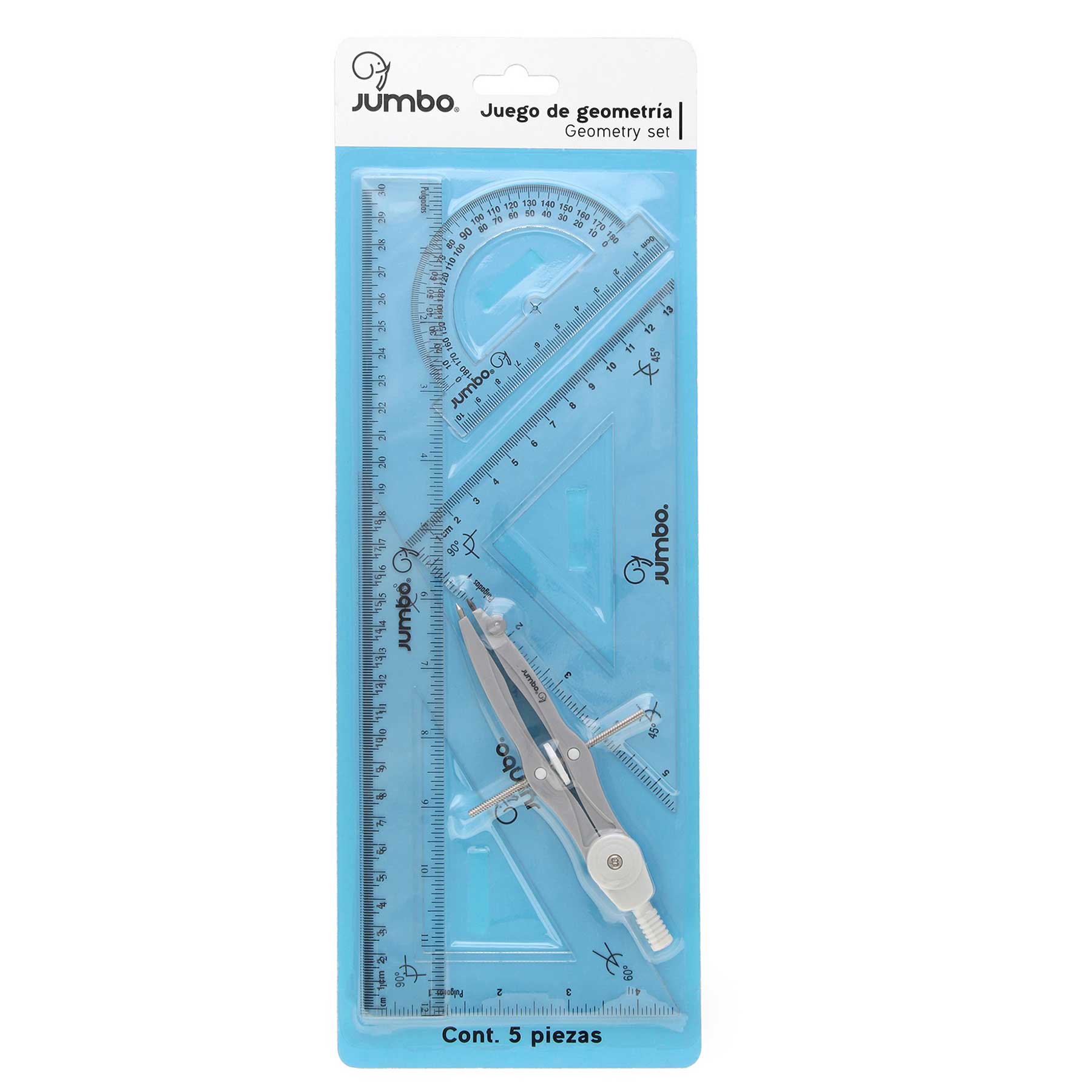 Equipo de Geometría Jumbo PJG2, Compás de Precisión Plástico