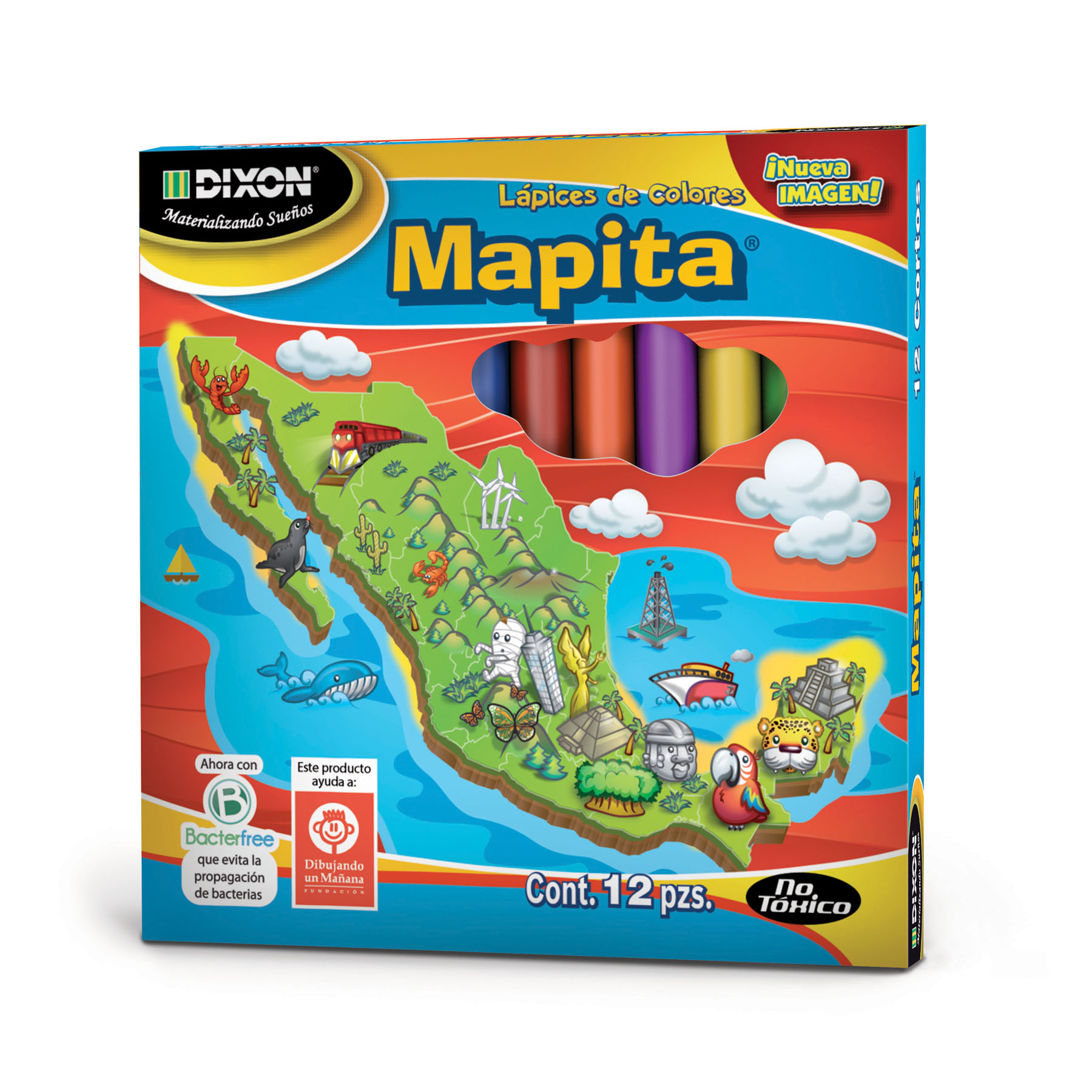 Lápices de Colores Mapita Cortos Redondos C/12