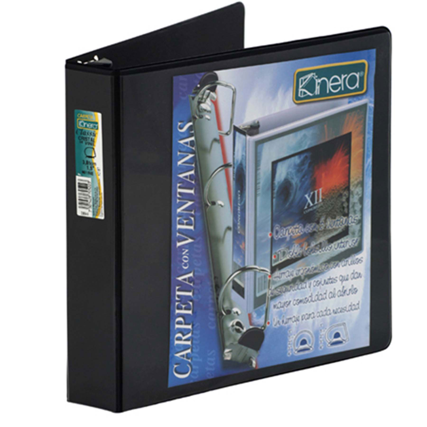 Carpeta Carta Arillo D, con Ventana Kinera 9611 1.5"