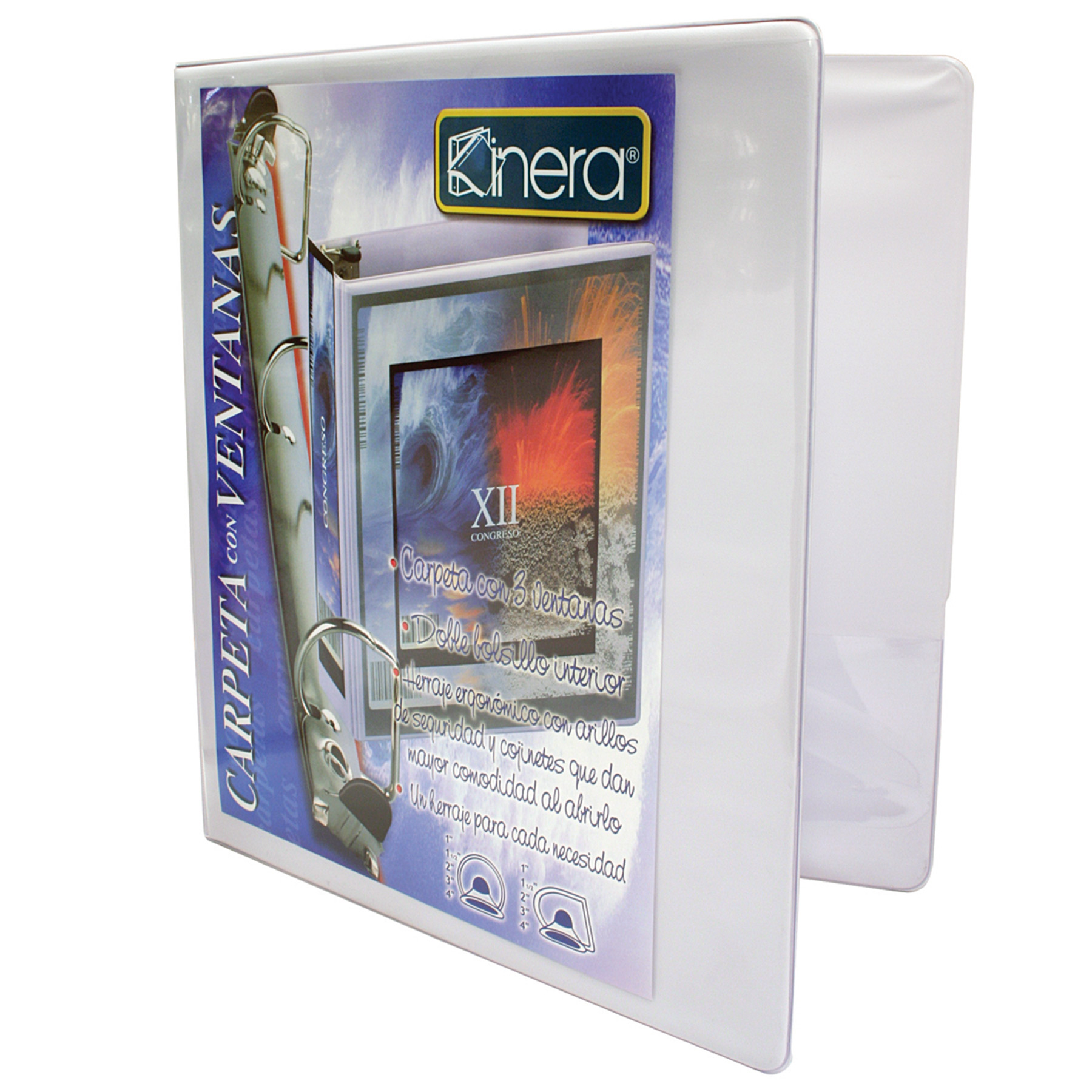 Carpeta Carta Arillo O con Ventana Kinera 9101 1"