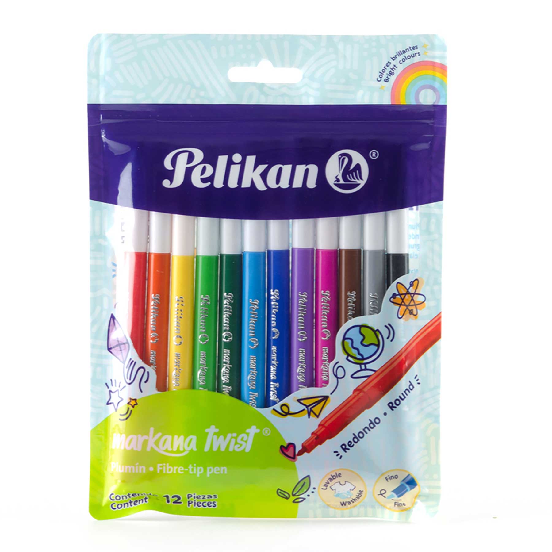 Plumones Pelikan Markana Twist C/12 Punto Fino