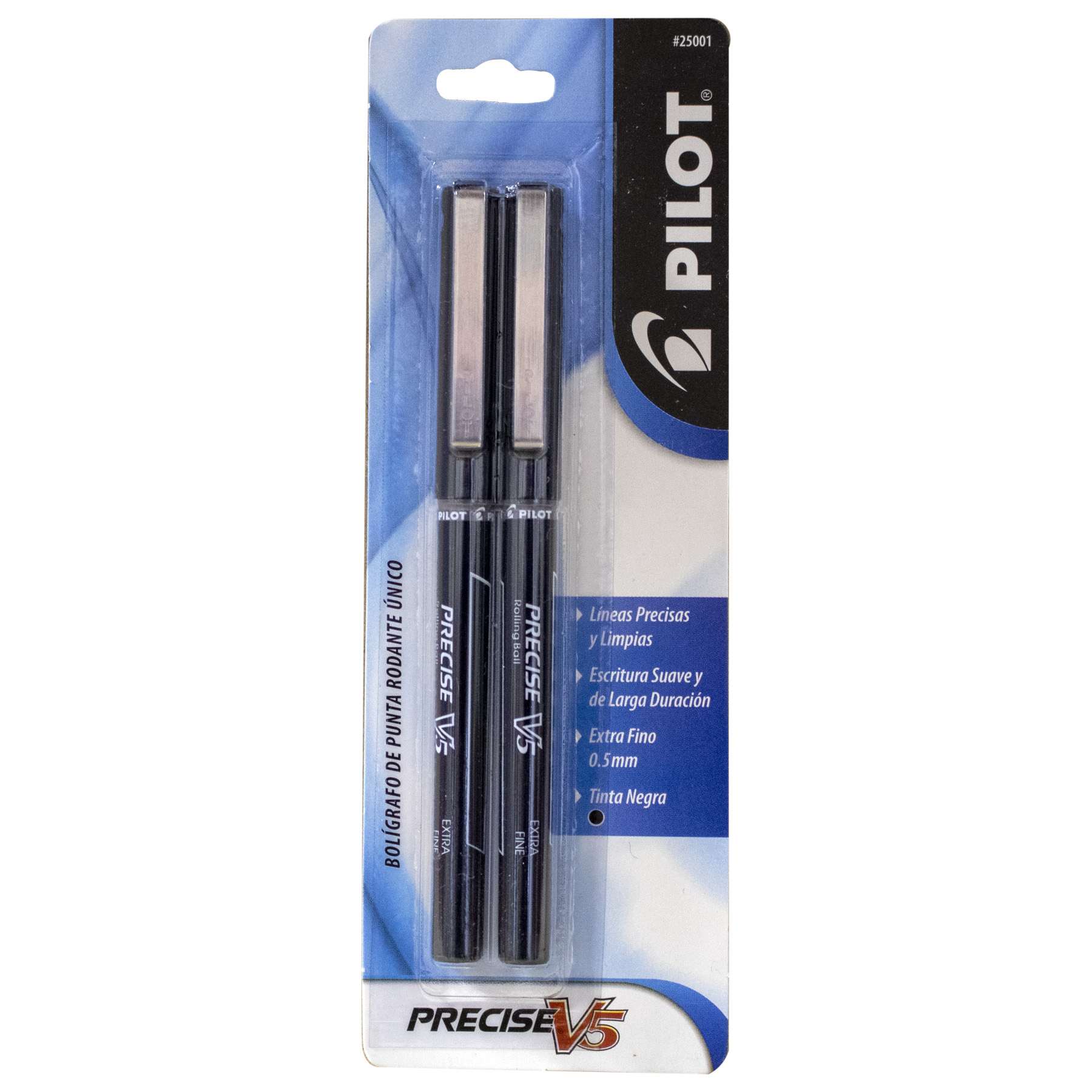 Bolígrafo Roller Punto Fino 0.5 mm Pilot Precise V5 Bl/2 Negro