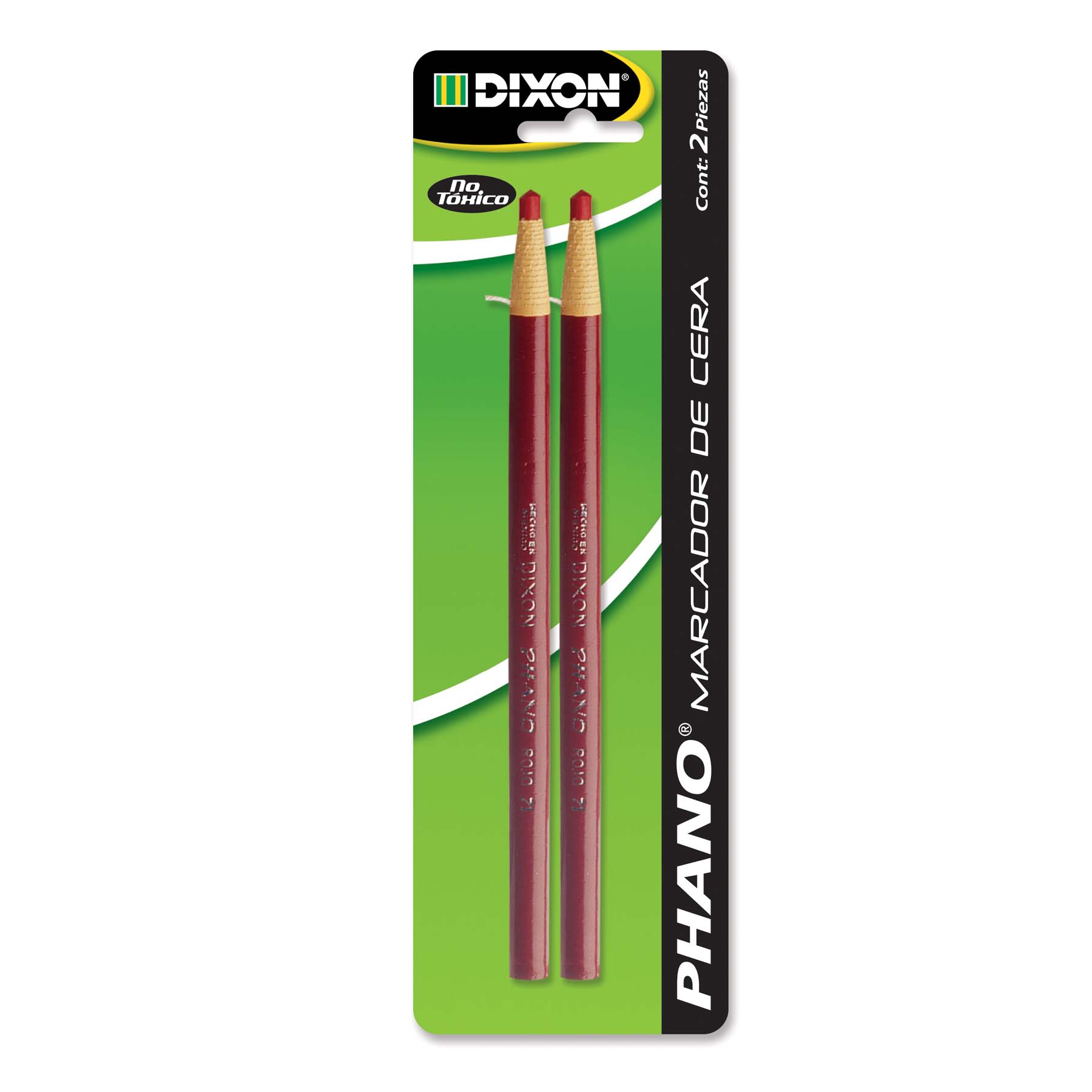 Marcador de Cera Dixon Phano Rojo Bl/2