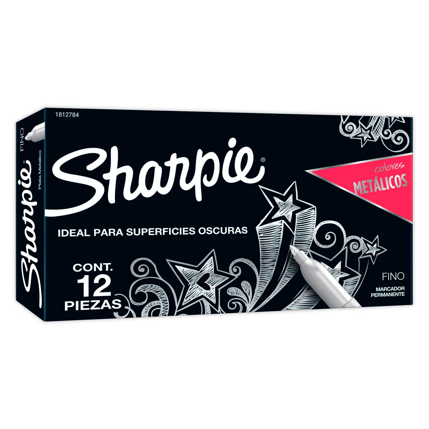 Marcador Permanente Metálico Sharpie Plata, Punto Fino