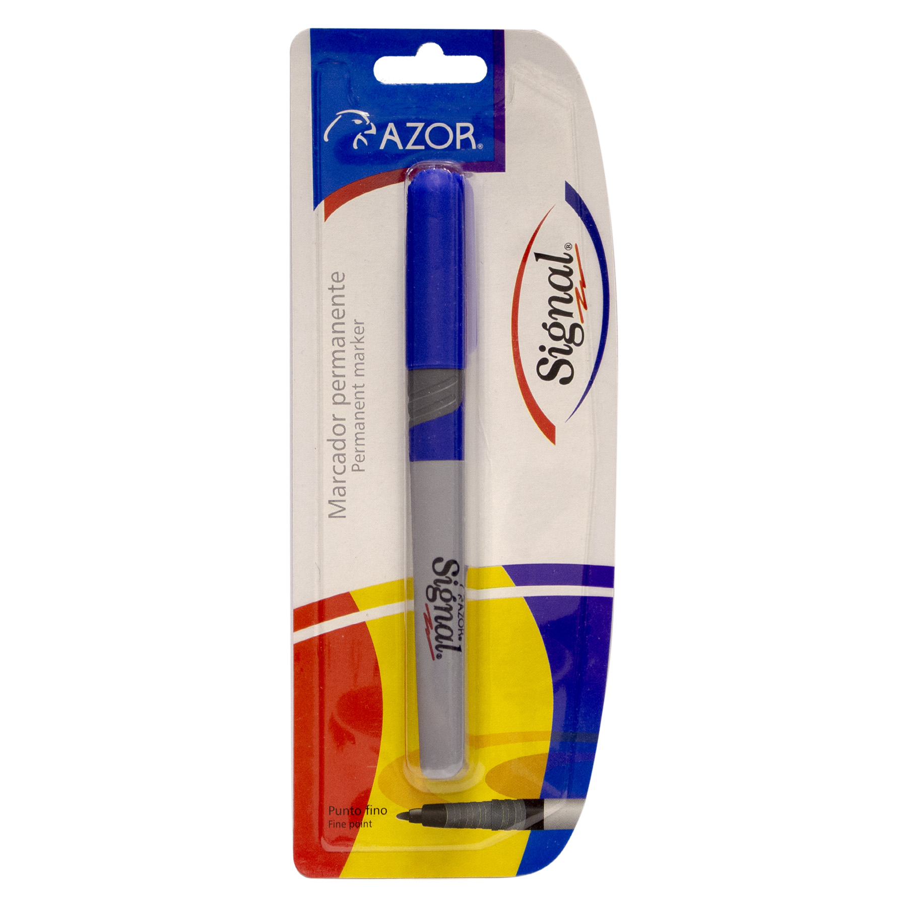 Marcador Permanente Azor Signal Bl/1 Azul, Punto Fino