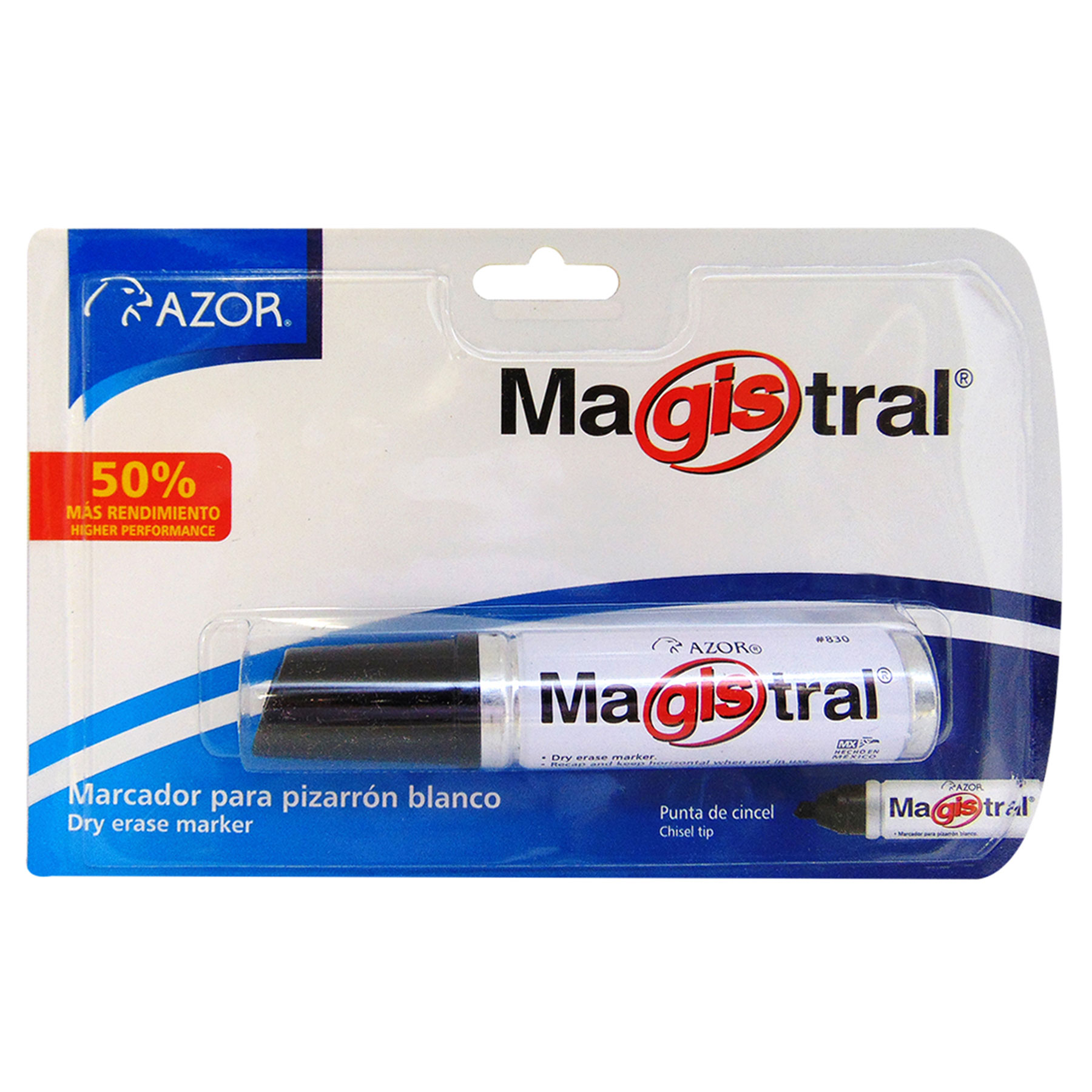 Marcador para Pintarrón Magistral Bl/1 Barril Metálico, Punta Cincel