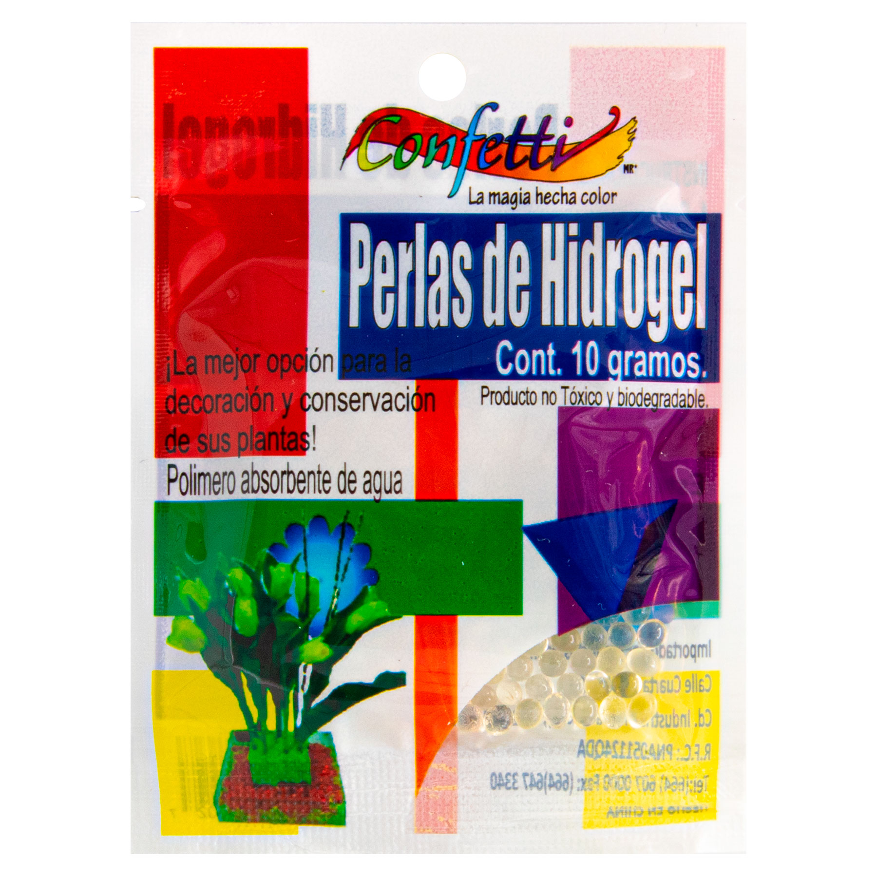 Perlas de Hidrogel Medianas Confetti Bl/10 g.