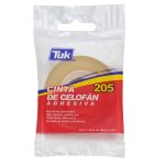 Cinta Adhesiva Celofán Tuk 205, 18 mm x 33 m.