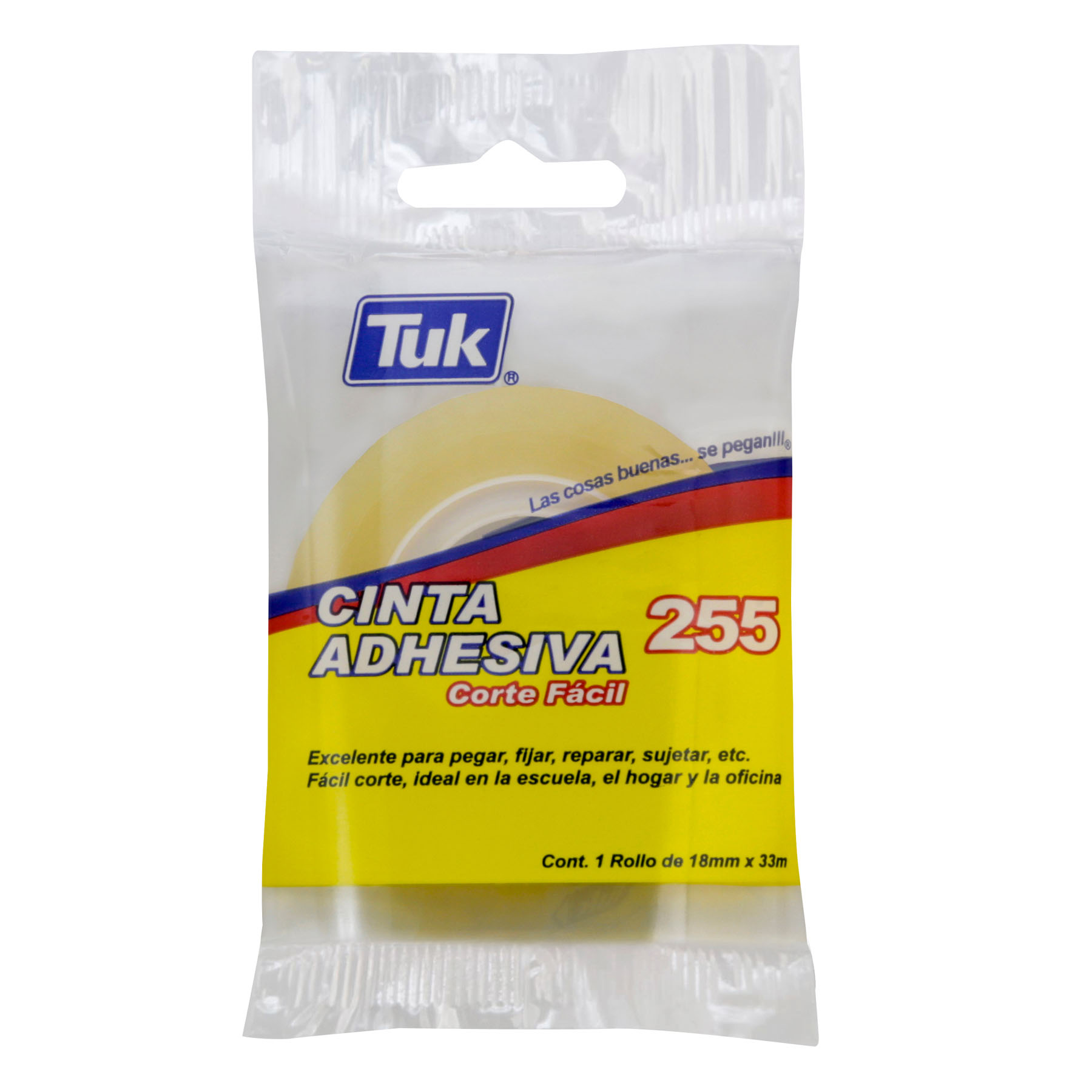 Cinta Adhesiva Tuk 255 18 mm x 33 m. Corte Fácil