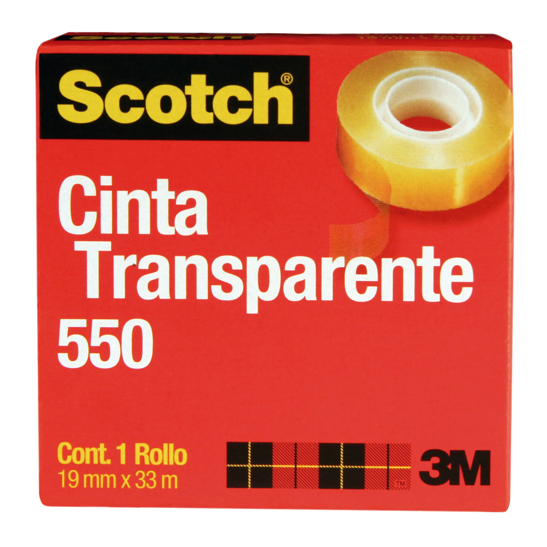 Cinta Adhesiva Celofán Scotch 550, 19 mm x 33 m.