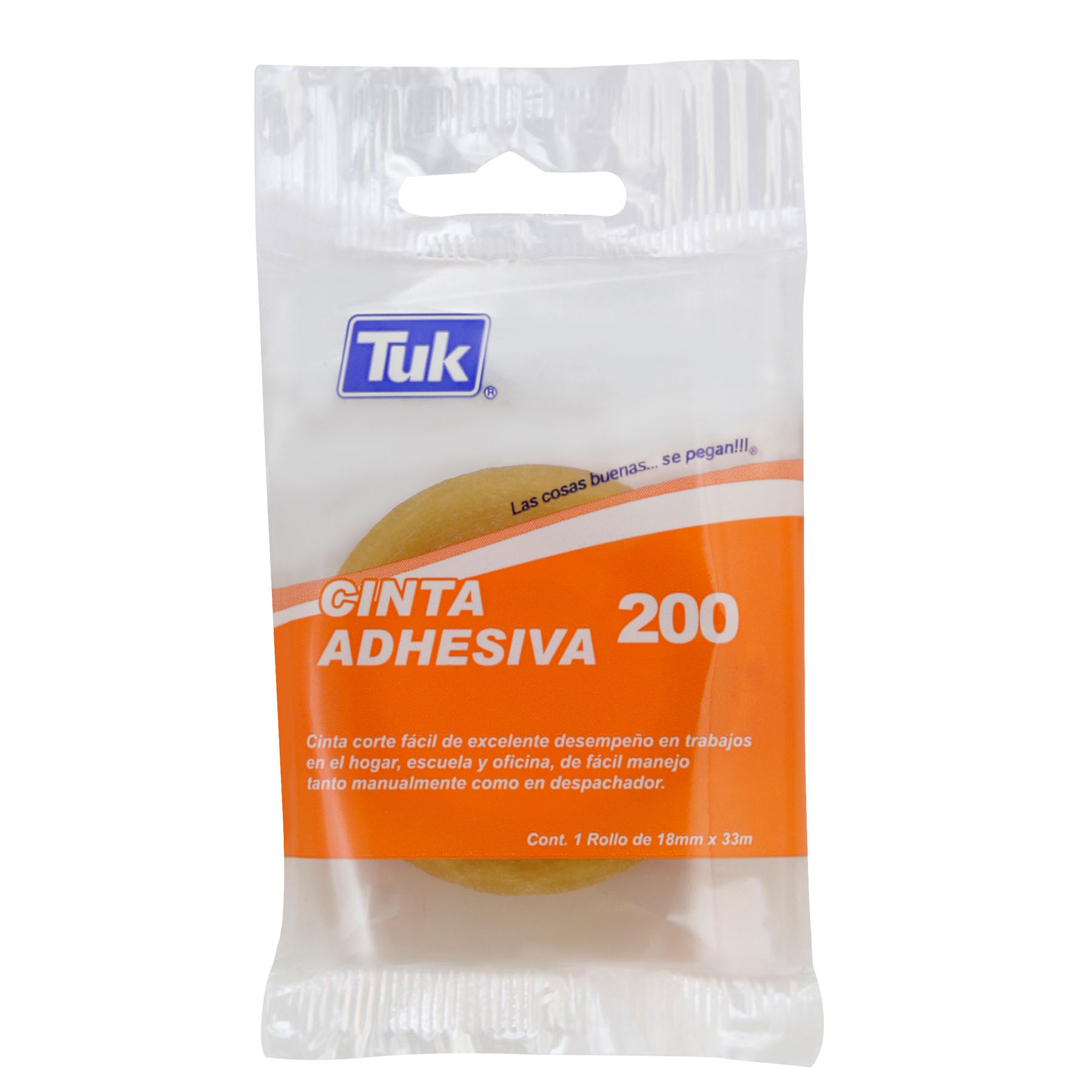 Cinta Adhesiva Tuk 200 18 mm x 33 m. Corte Fácil