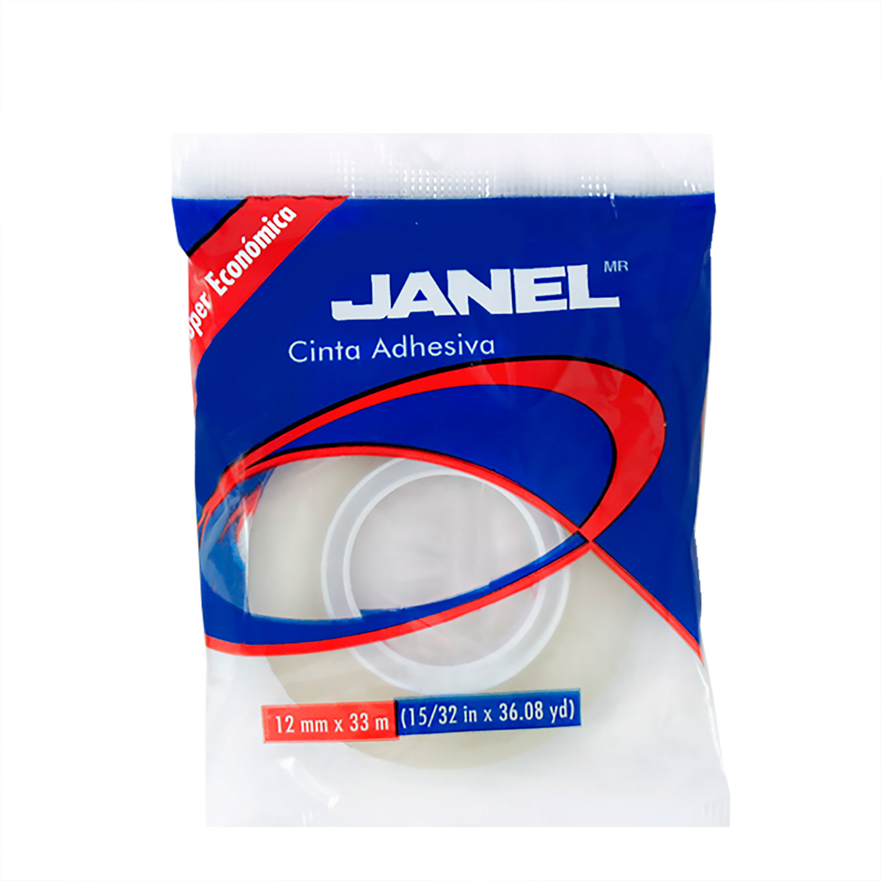 Cinta Adhesiva Janel 255 12 mm x 33 m. Corte Fácil
