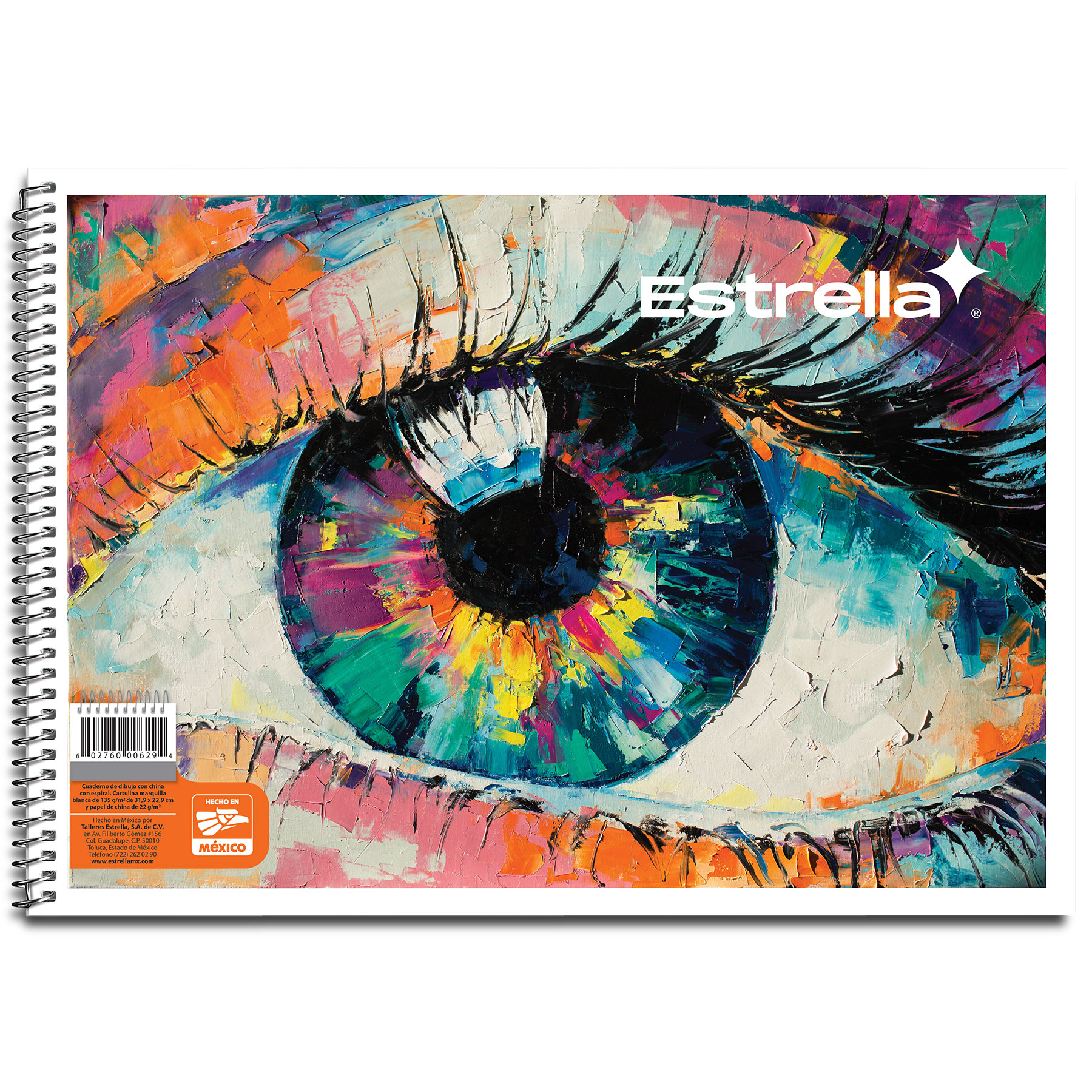 Block de Dibujo Espiral Estrella 0629, 31.9 x 22.9 cm. 50 h.