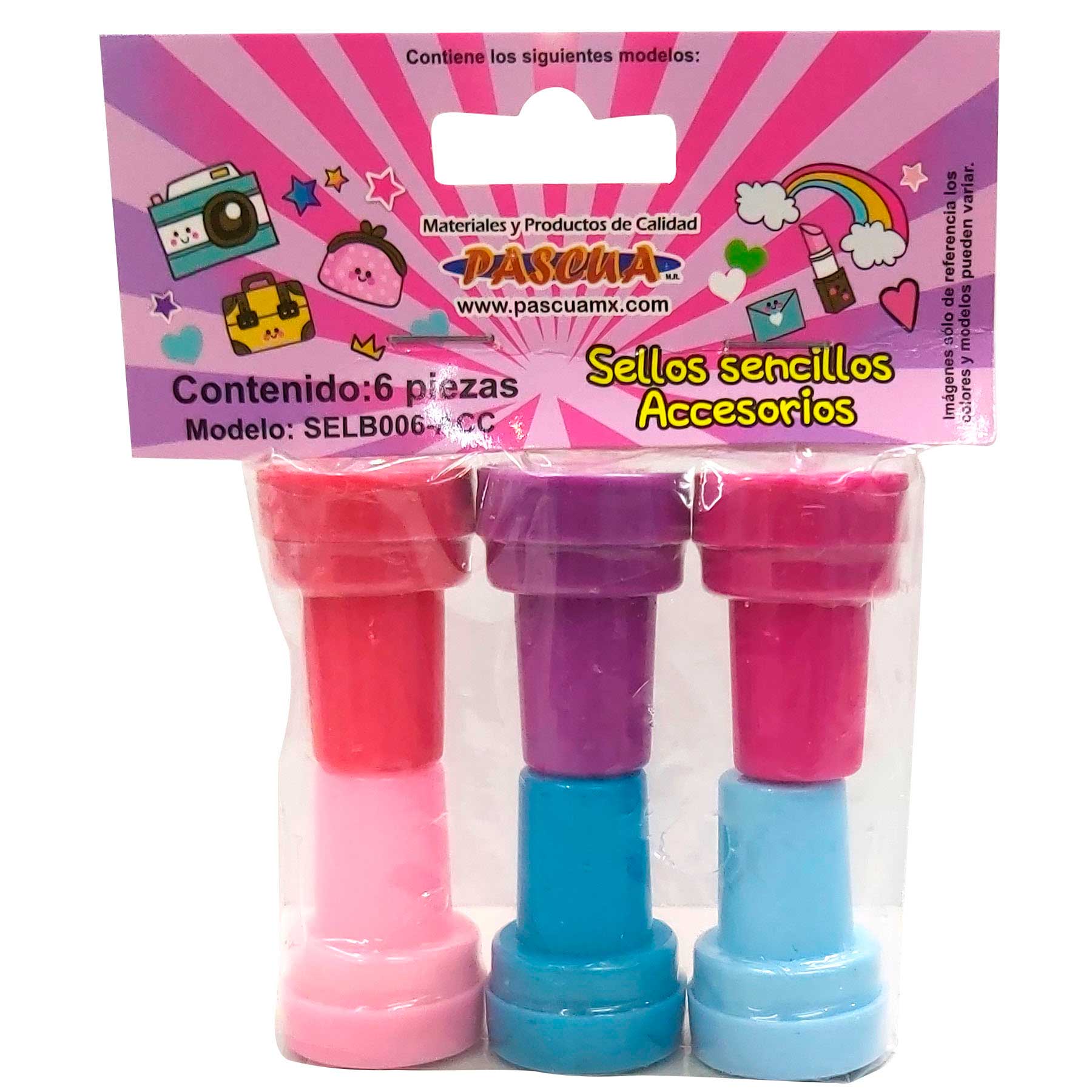 Sello Escolar Niña Pascua Selb006-Nina Bl/6