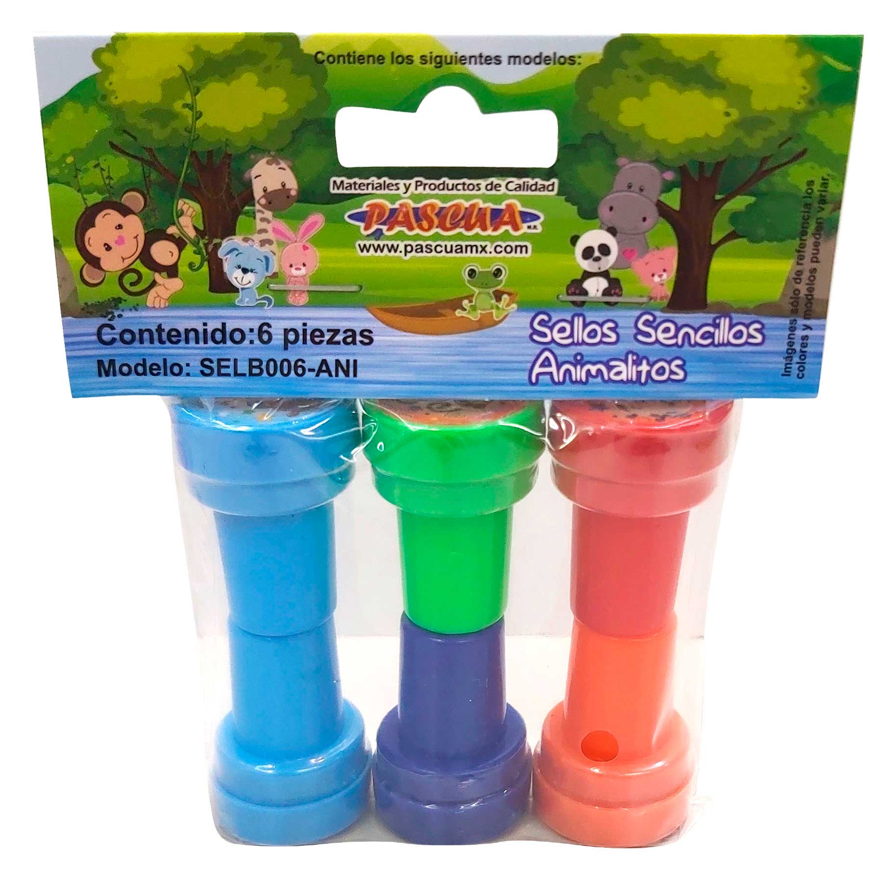 Sello Escolar Animales Pascua Selb006-Ani Bl/6