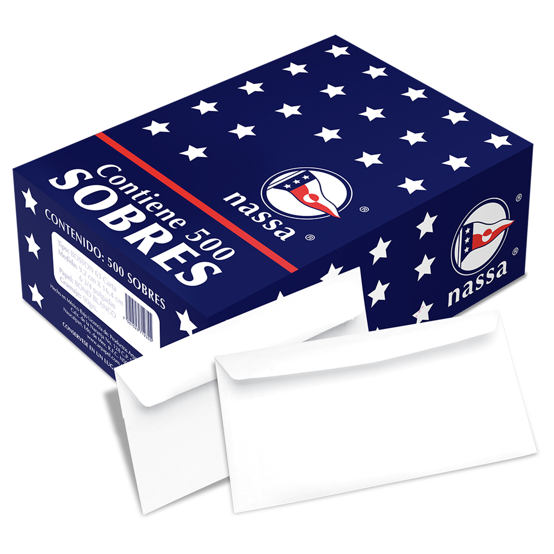 Sobre Boston Nassa HA0074 9.2 x 16.4 cm. 90 g.