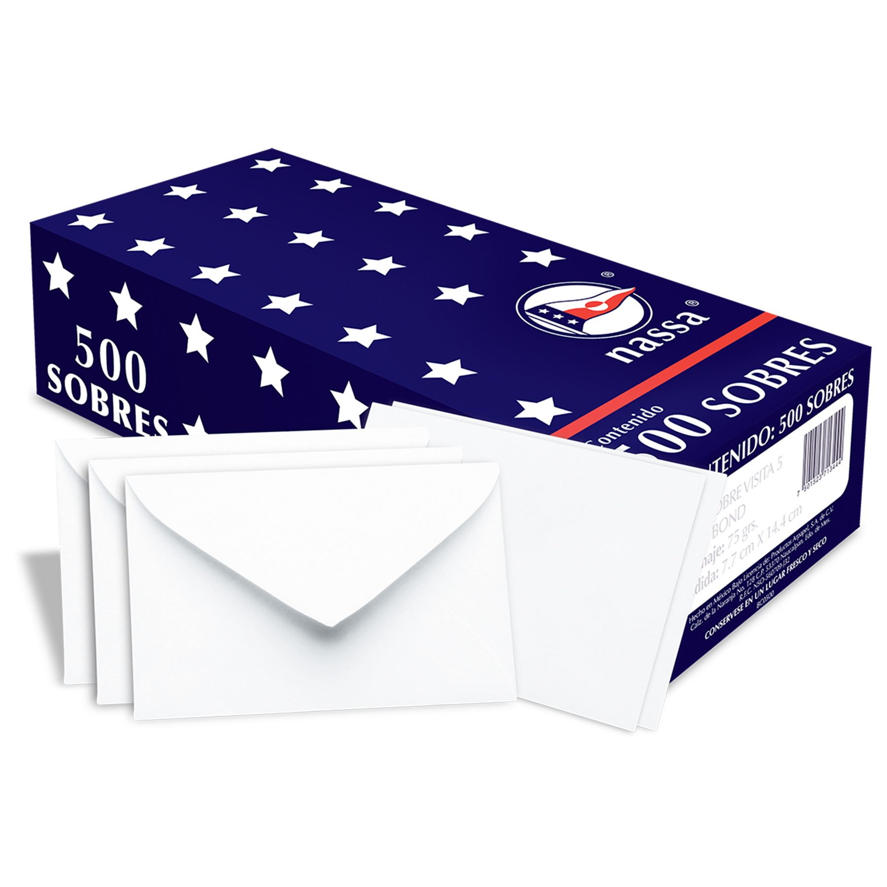 Sobre Visita Blanco Nassa 5 HA0061 7.7 x 11.4 cm. 75 g.