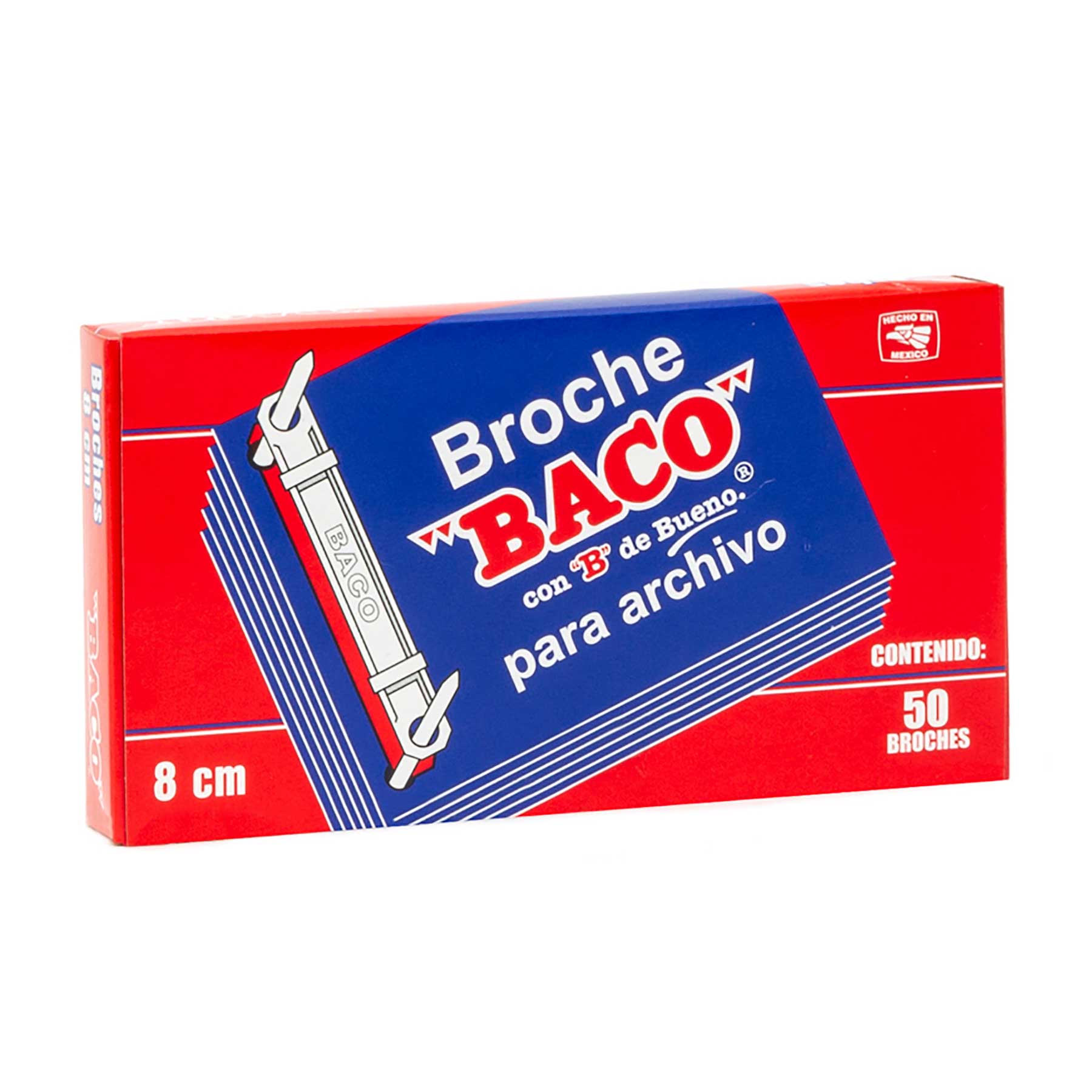Broche P/Archivo 8 Cm Baco B082 C/50 Broches