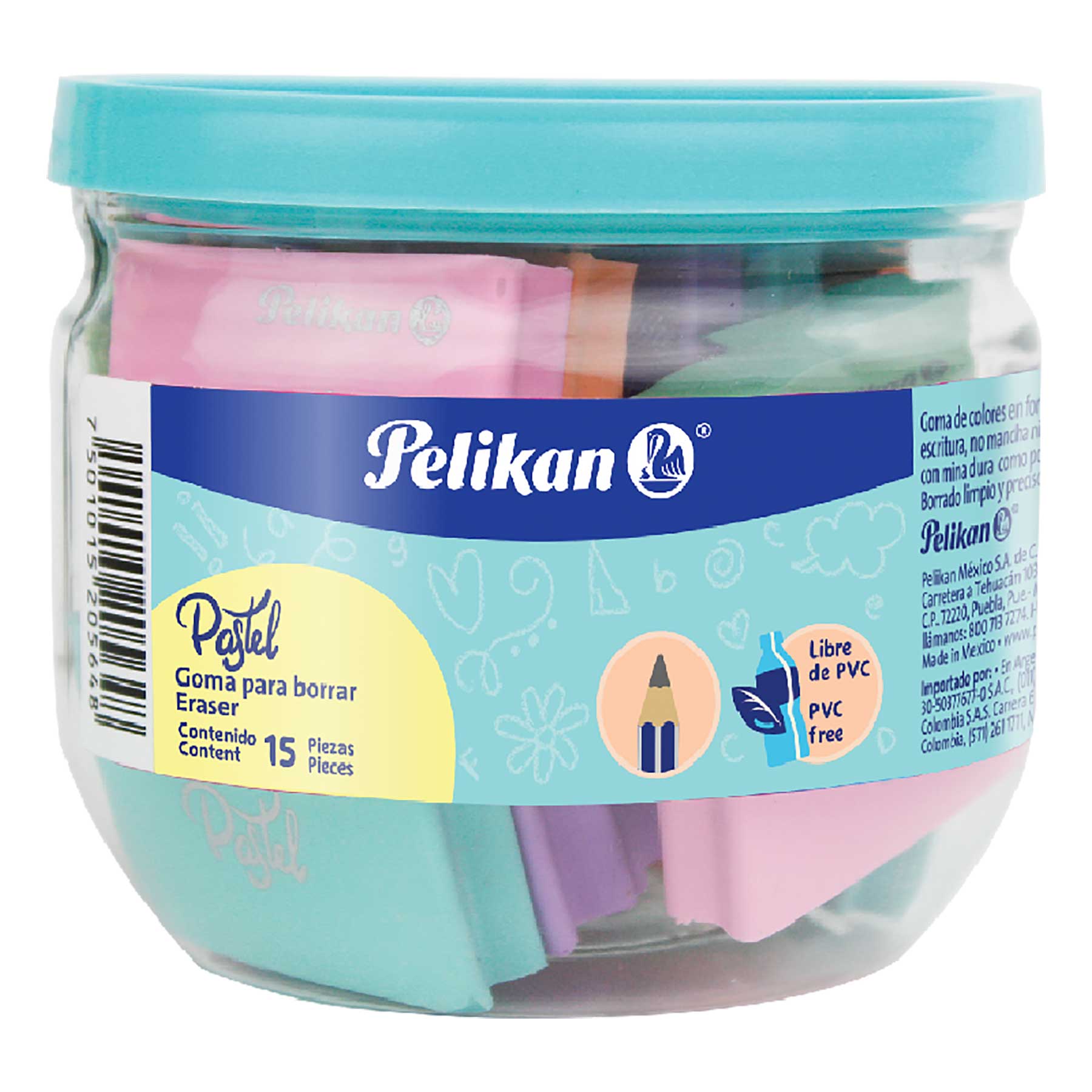 Borrador Pelikan Pastel Bote C/15