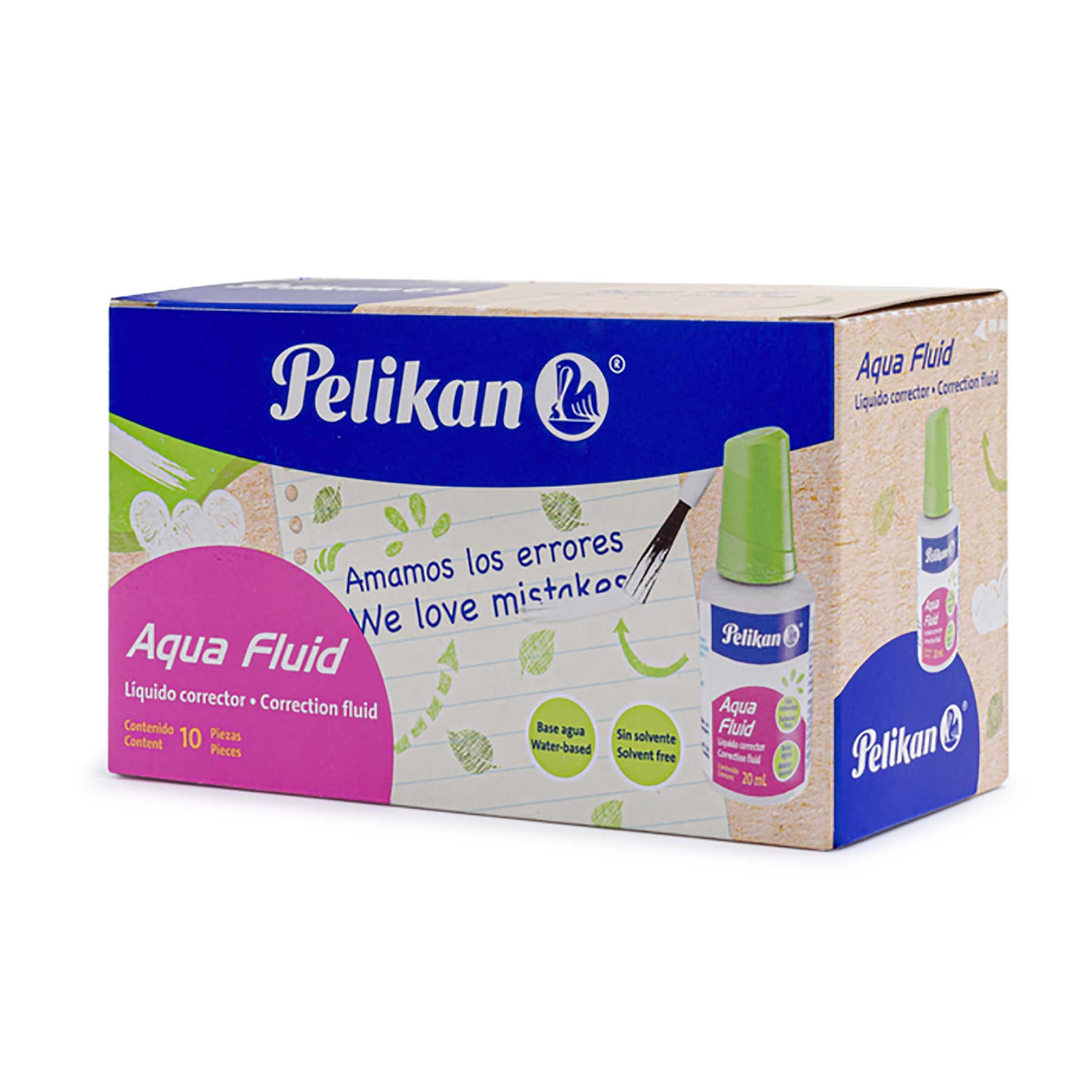Corrector Líquido Pelikan Aqua Fluid 20 ml. C/10