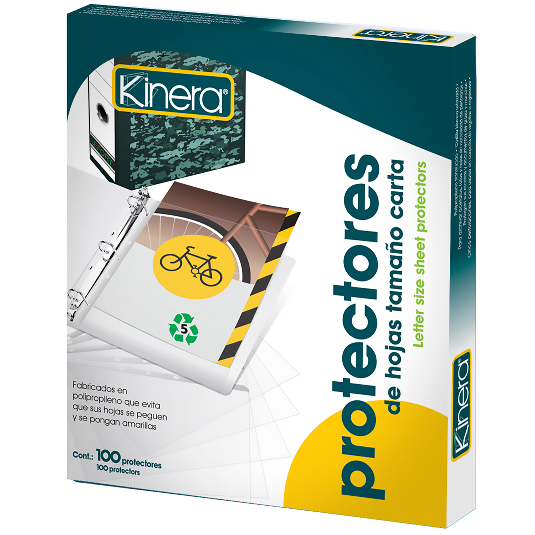 Protector de Hojas Opaco Kinera 360 Carta