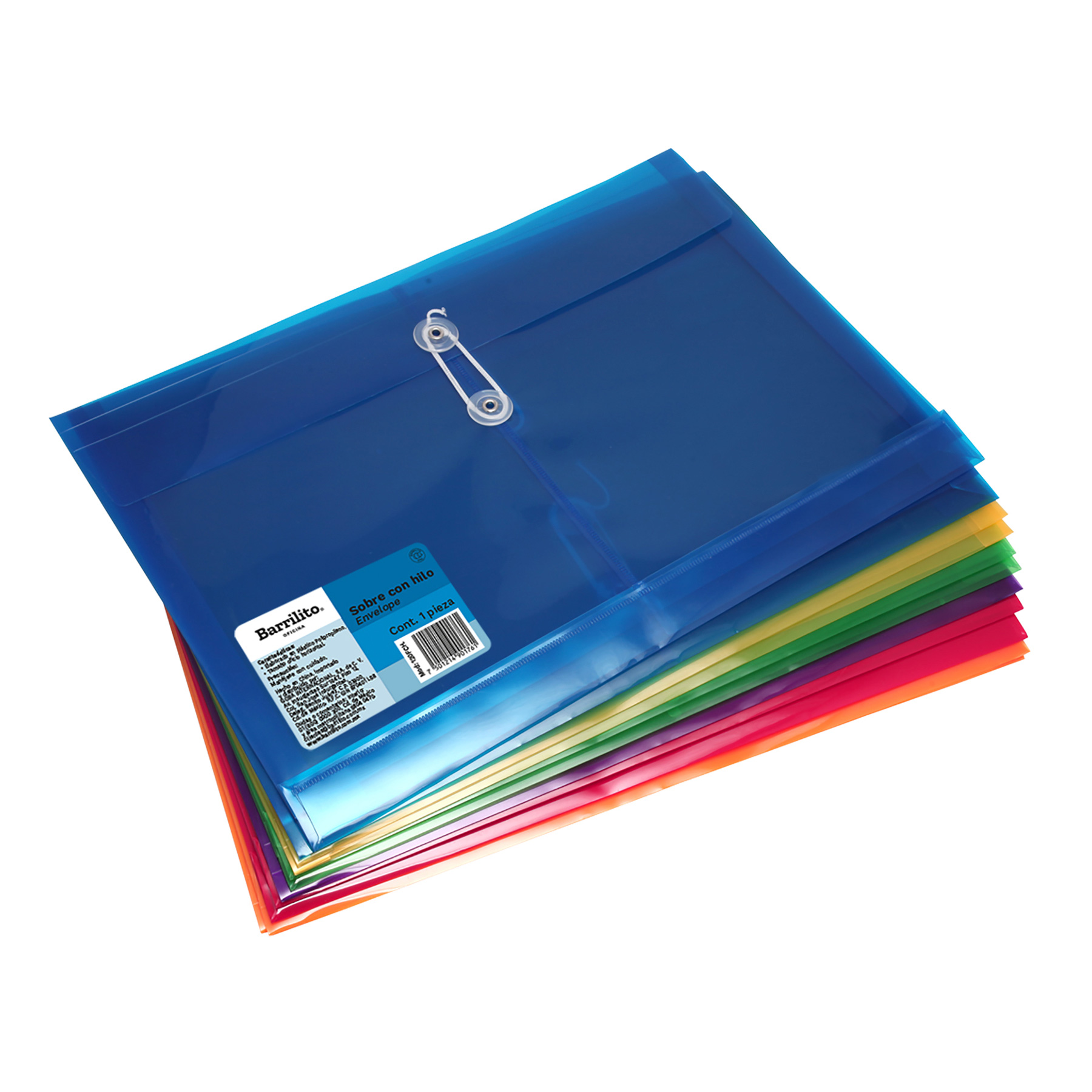 Sobre Protector C/Rondana Barrilito Oficio Horizontal Translúcido