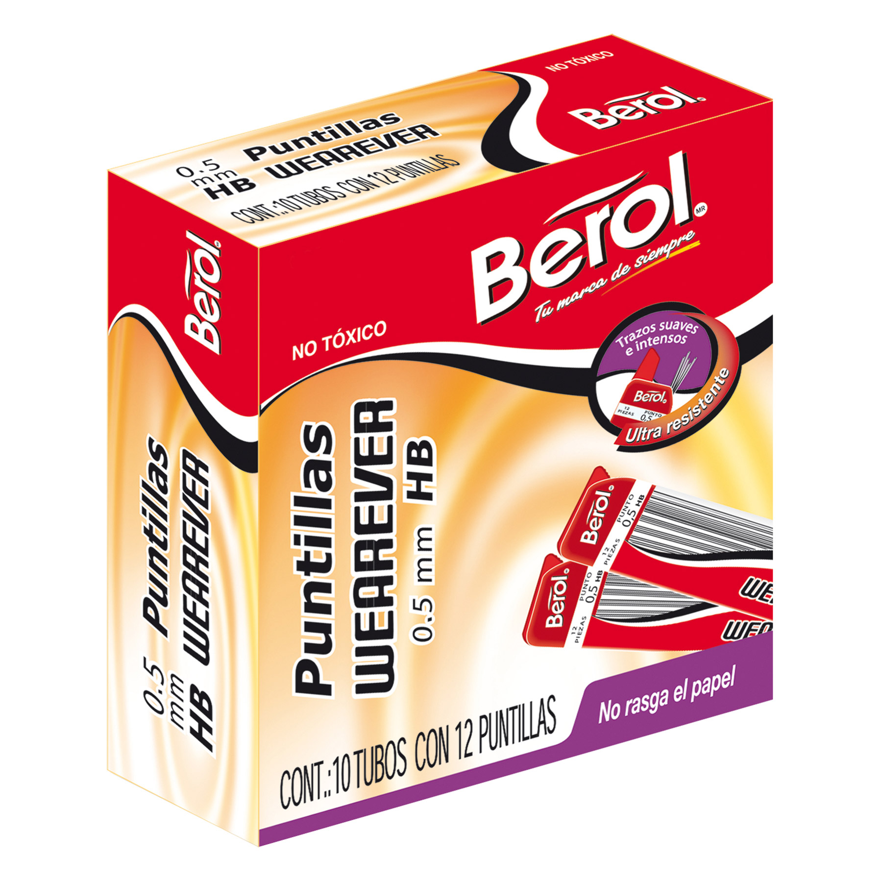 Puntillas 0.5 mm HB Wearever Berol Tubo C/12