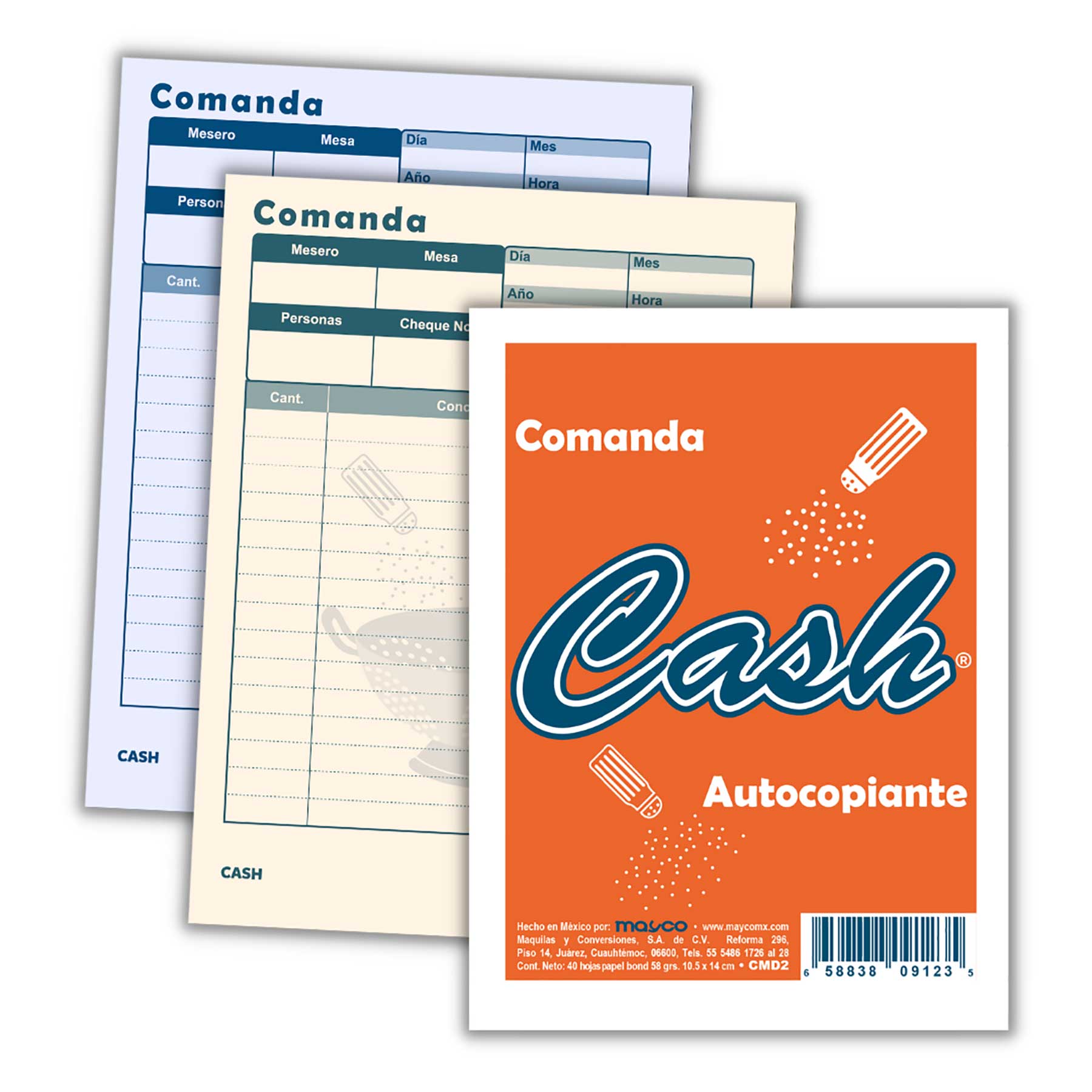 Block Comanda 1/8 Cash Cmd2 Autocopia P/Rest. 40 H.