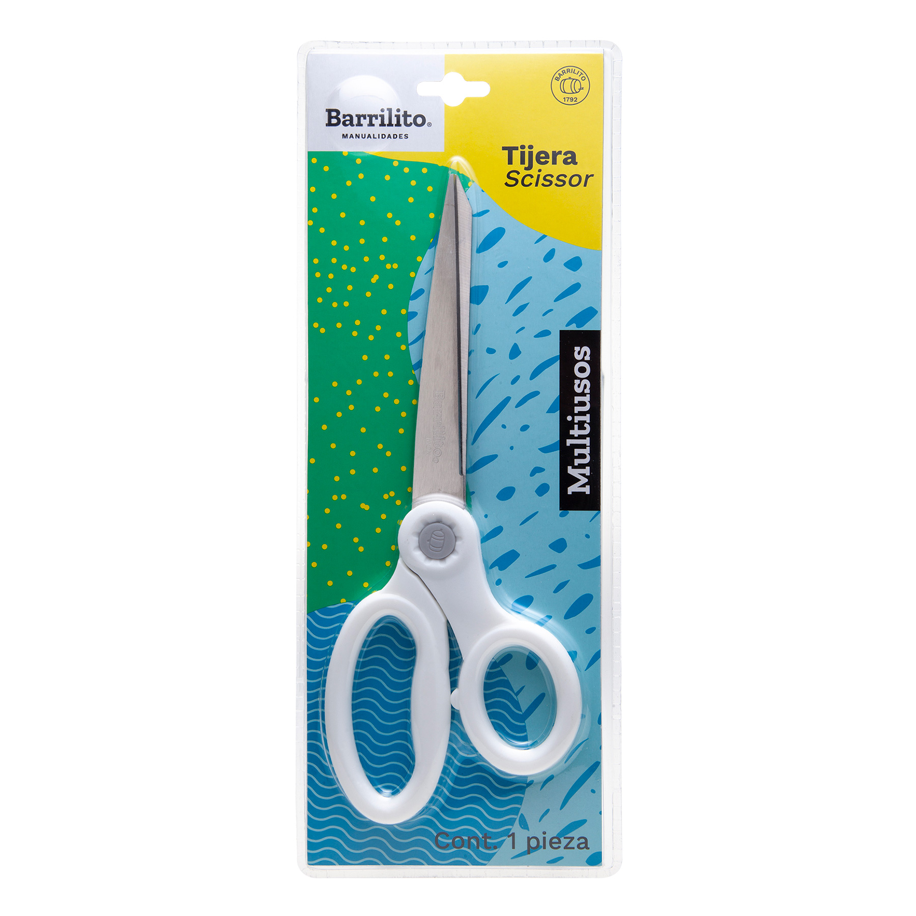 Tijera Multiusos Barrilito T8X 8" Mango Plástico