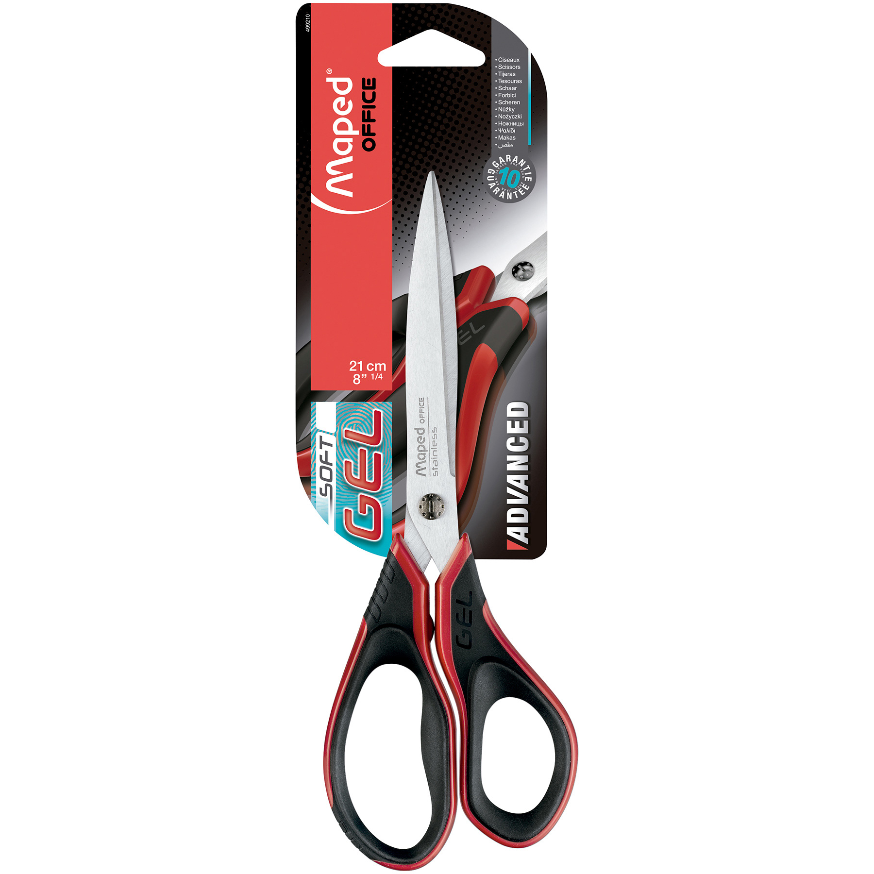 Tijera Multiusos Maped Advanced Soft Gel 21 cm, Mango Plástico