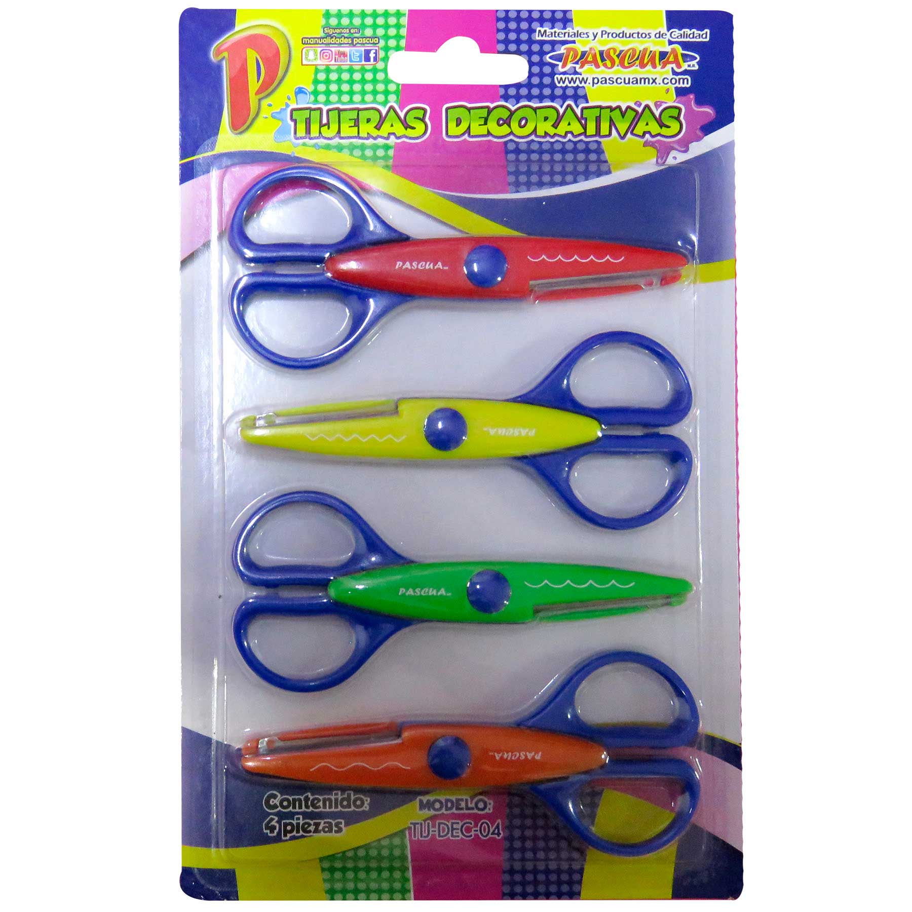 Tijera con Bordes Pascua TIJ-DEC-04 Bl/4 Decorativas