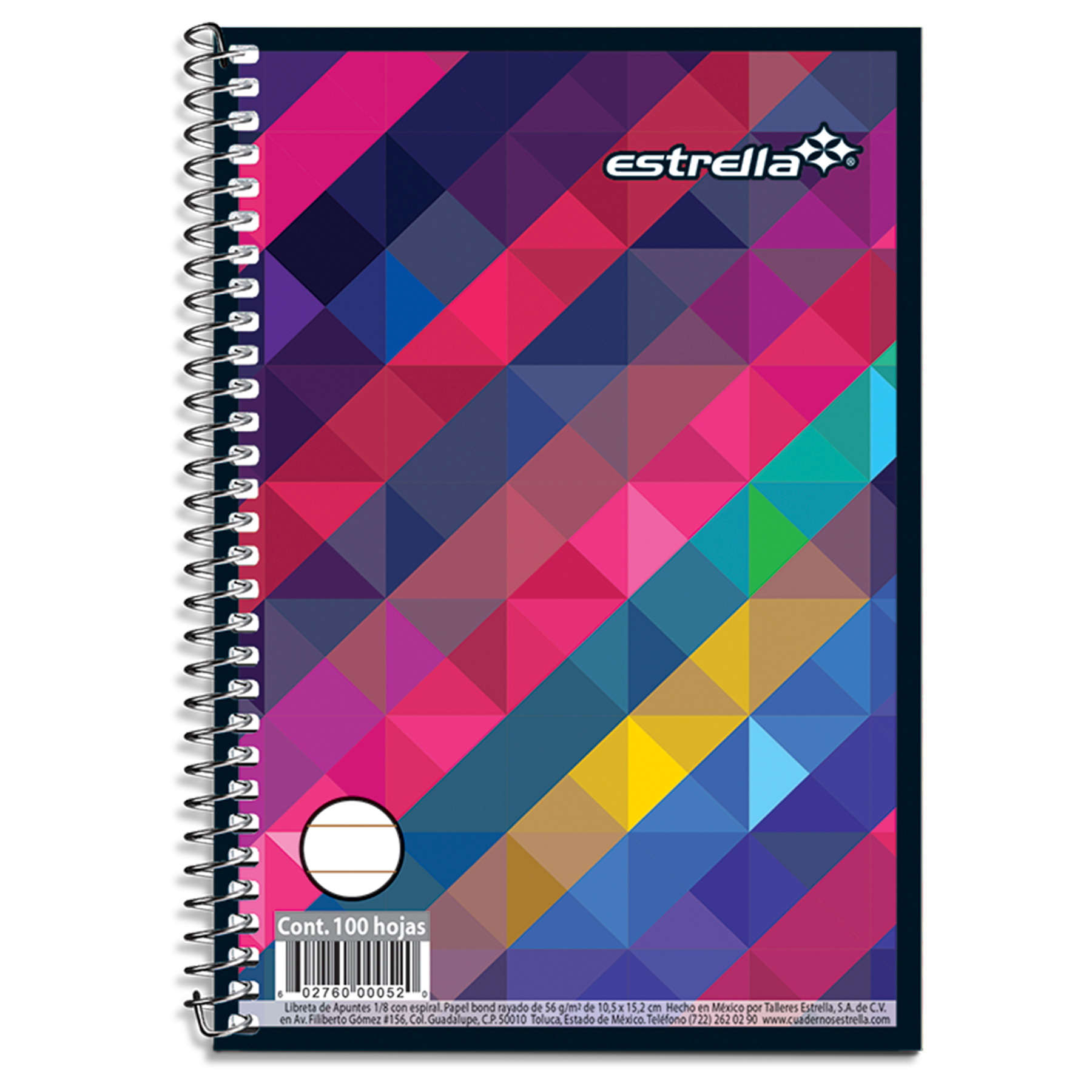 Libreta Apuntes Estrella 0052 1/8 Raya 10.4 x 15.2 cm 100 h.