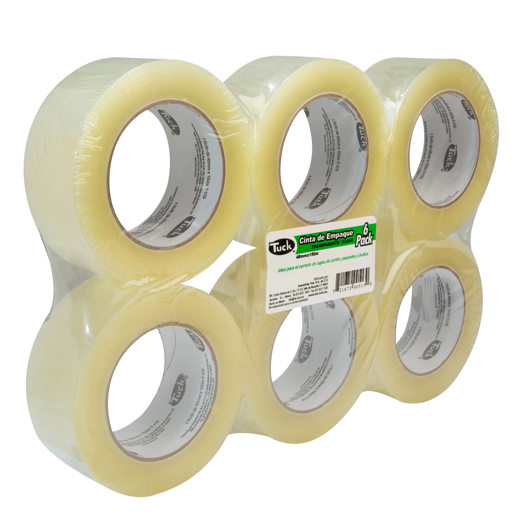 Cinta Adhesiva Empaque Transparente Tuk 179, 48 mm x 150 m.