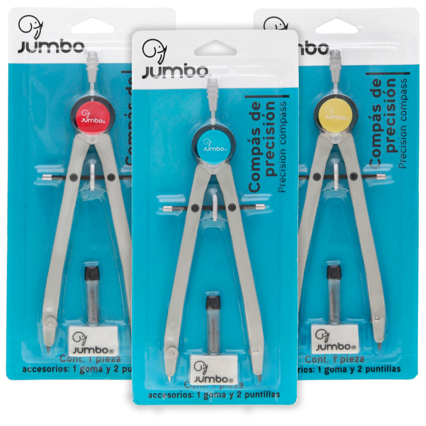 Compás de Precisión Metálico Jumbo PCOM1 Brazo Largo Bl/1