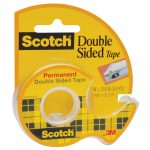 Cinta Adhesiva Doble Capa con Despachador Scotch, Rollo 12 mm x 6.3 m.