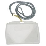 Porta Gafete Plástico Sablon C/Cordón 6 x 9 cm Bl/1