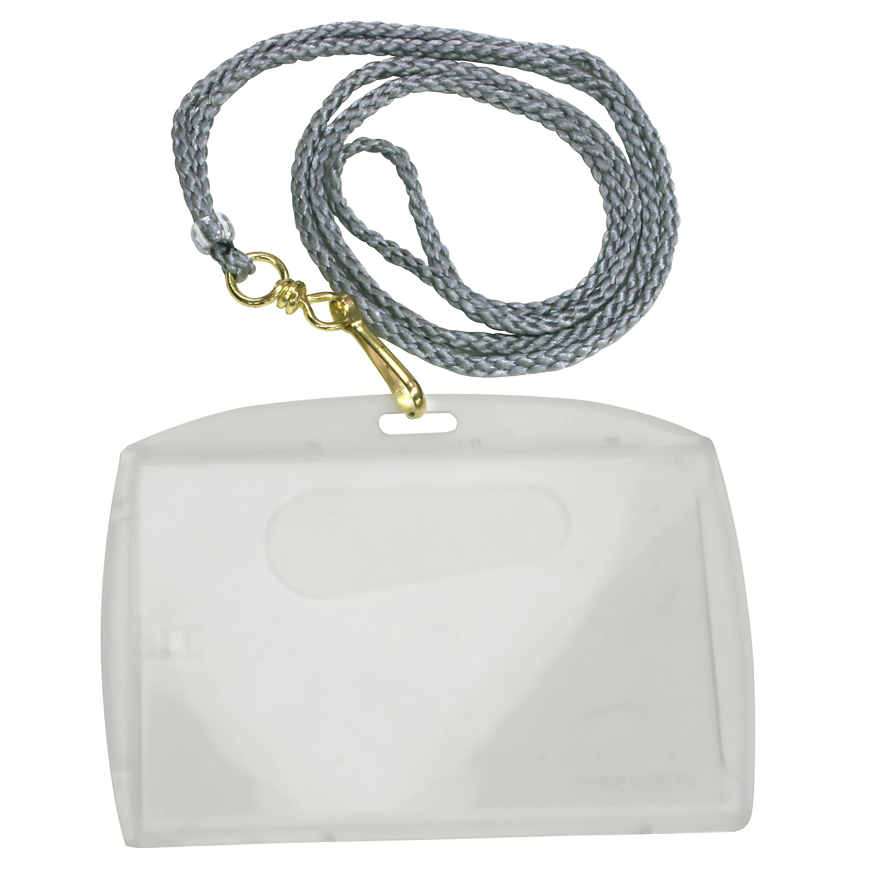 Porta Gafete Plástico Sablon C/Cordón 6 x 9 cm Bl/1