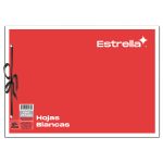 Block de Dibujo con Agujeta Estrella 0039, Blanco 44 x 31.5 cm. 20 h.