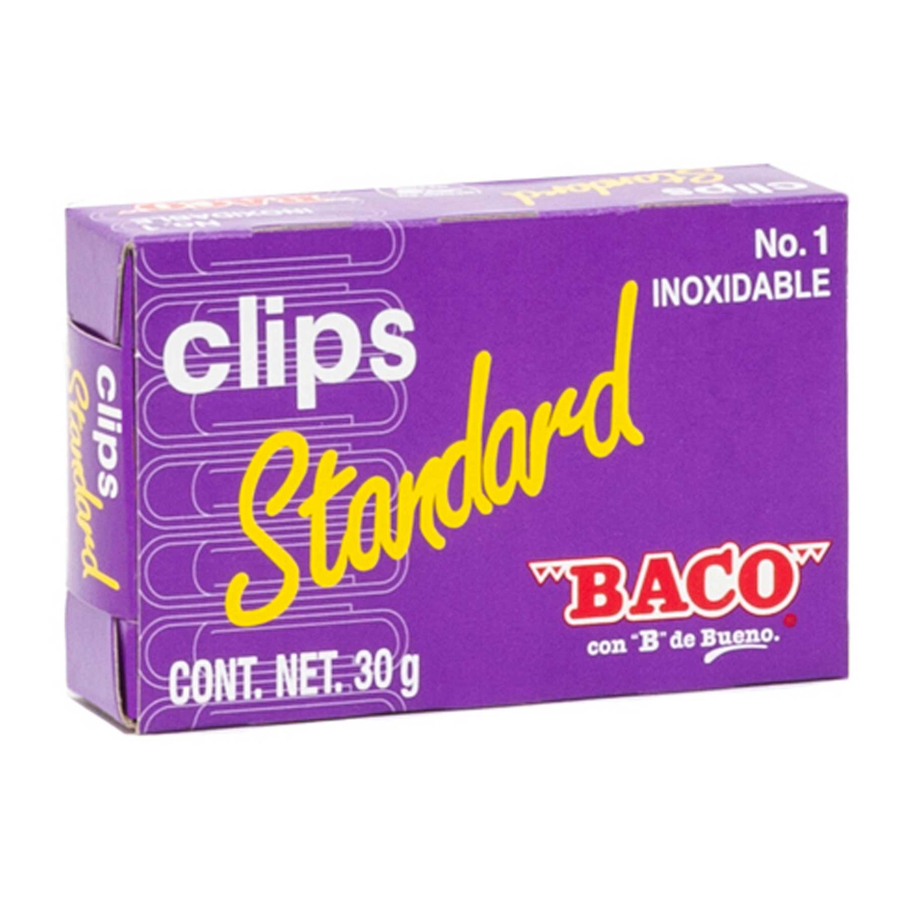 Clip Estándar #1 Baco Galvanizado 30 g.