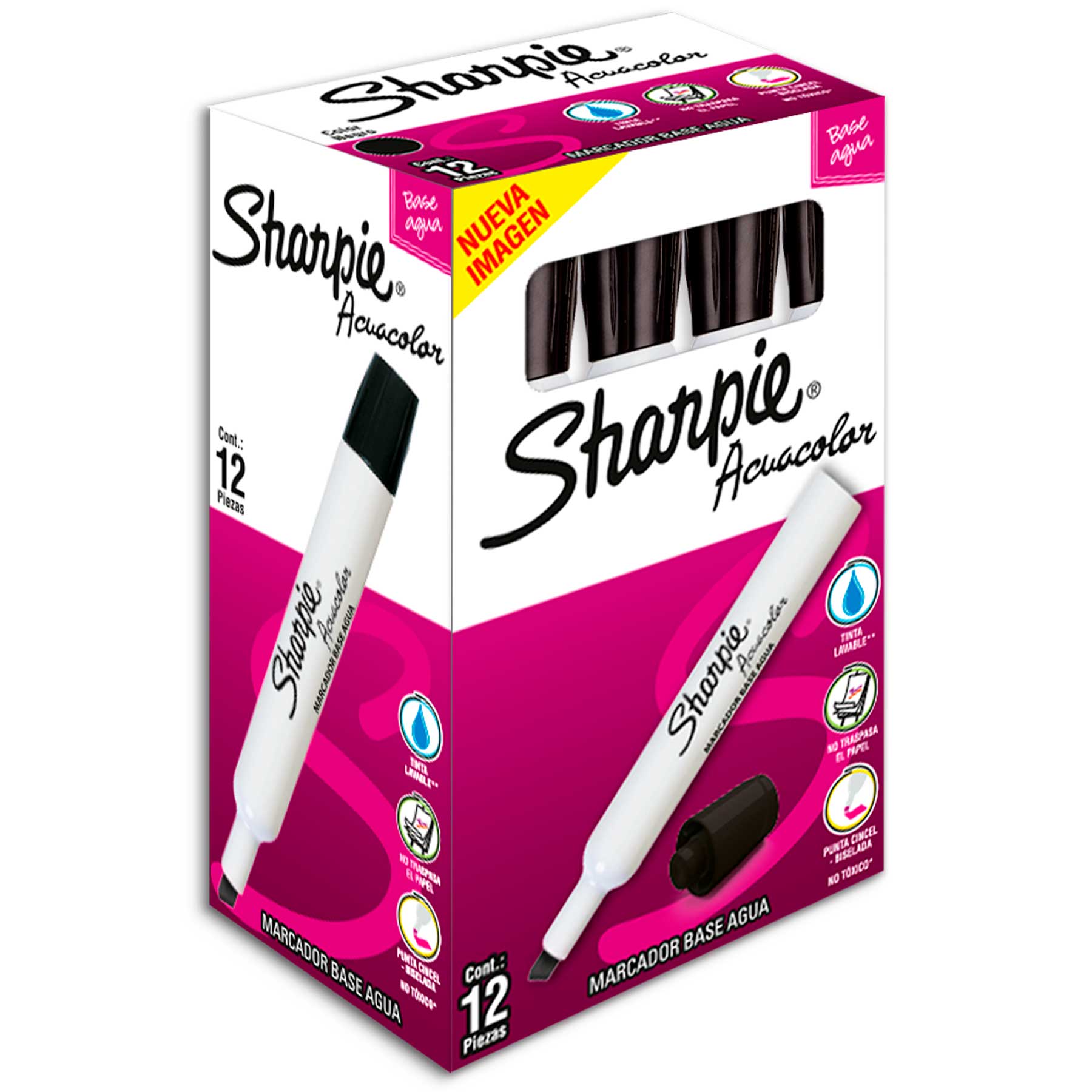 Marcador Acuacolor Sharpie, Punta Cincel