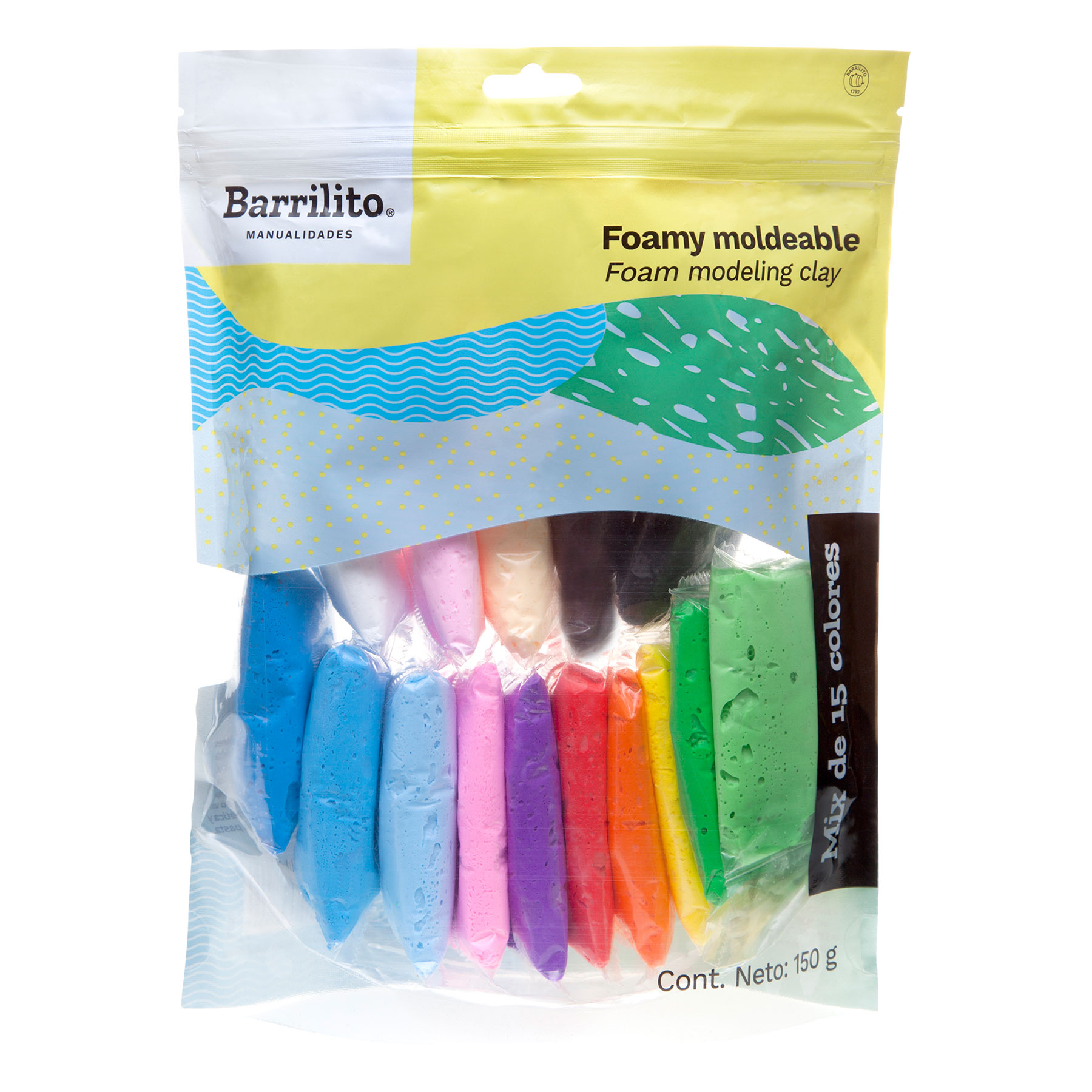 Foamy Moldeable Barrilito Bl/150 g. Colores Surtidos
