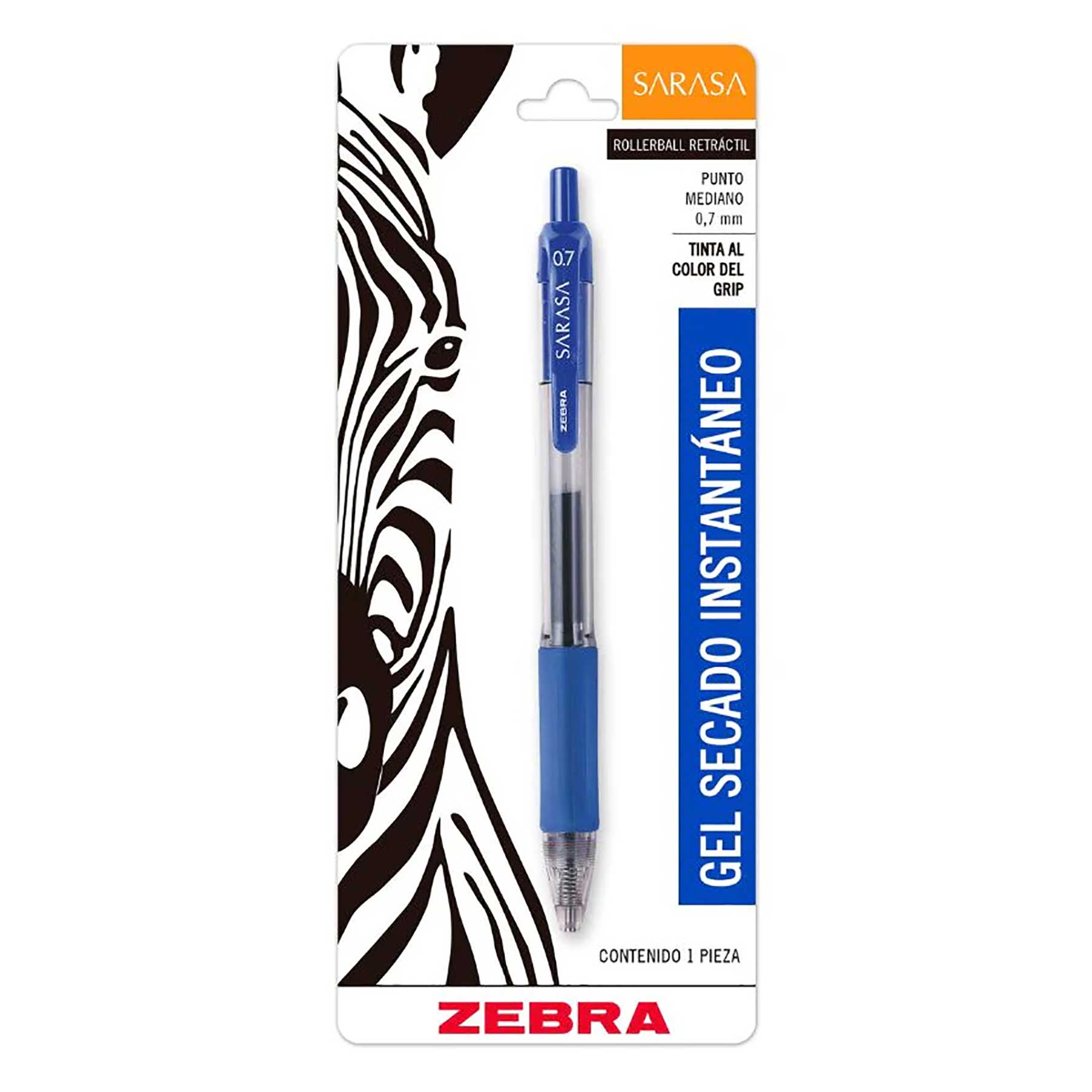 Bolígrafo Retráctil 0.7 mm Zebra Sarasa Gel Bl/1