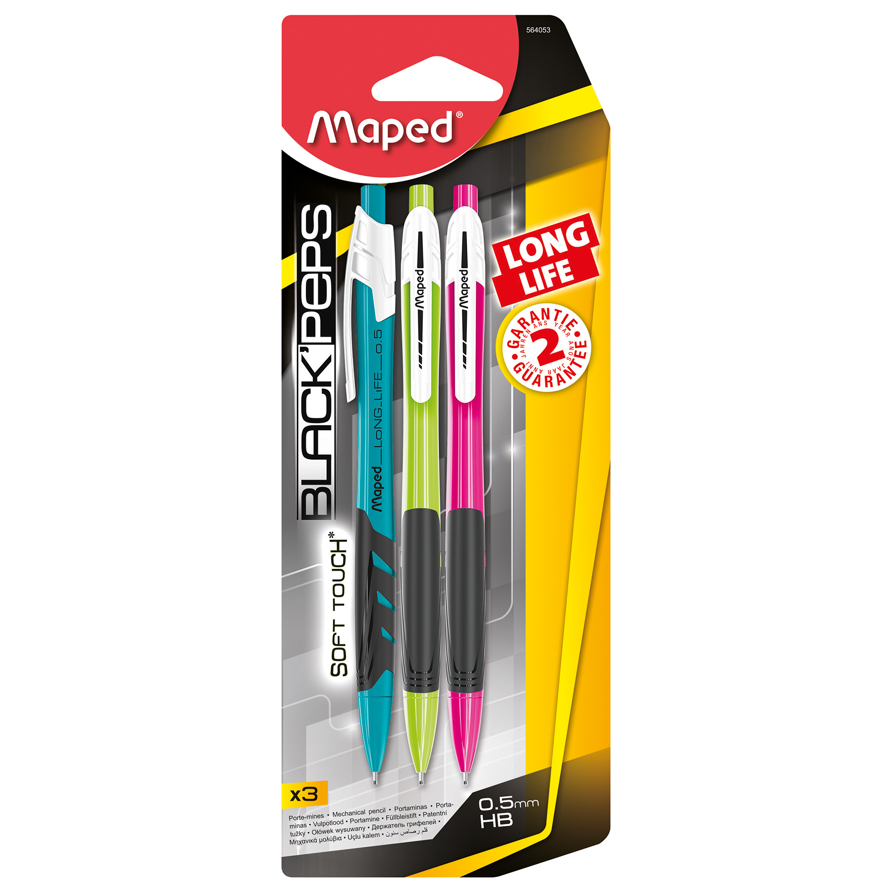 Lapicero 0.5mm Maped Longlife Bl/3