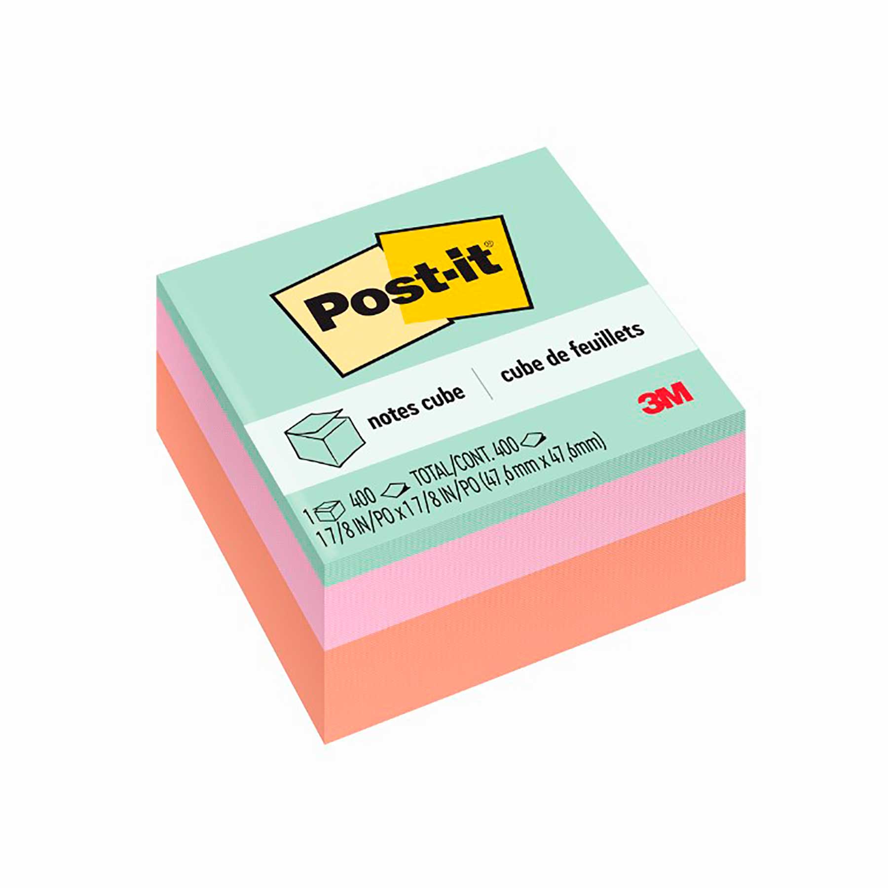 Mini Cubo Post-it Onda Rosa 4.76 x 4.76 cm C/400 h.