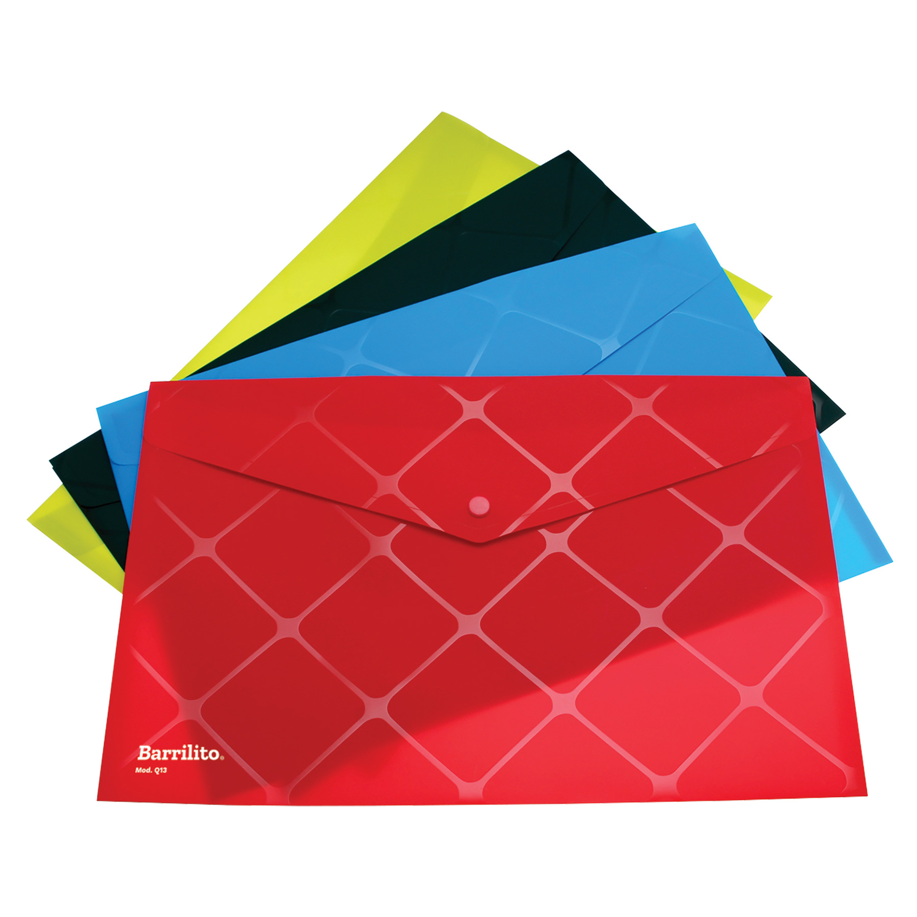 Sobre Protector C/Broche Barrilito Q13 Oficio Horizontal Surtido