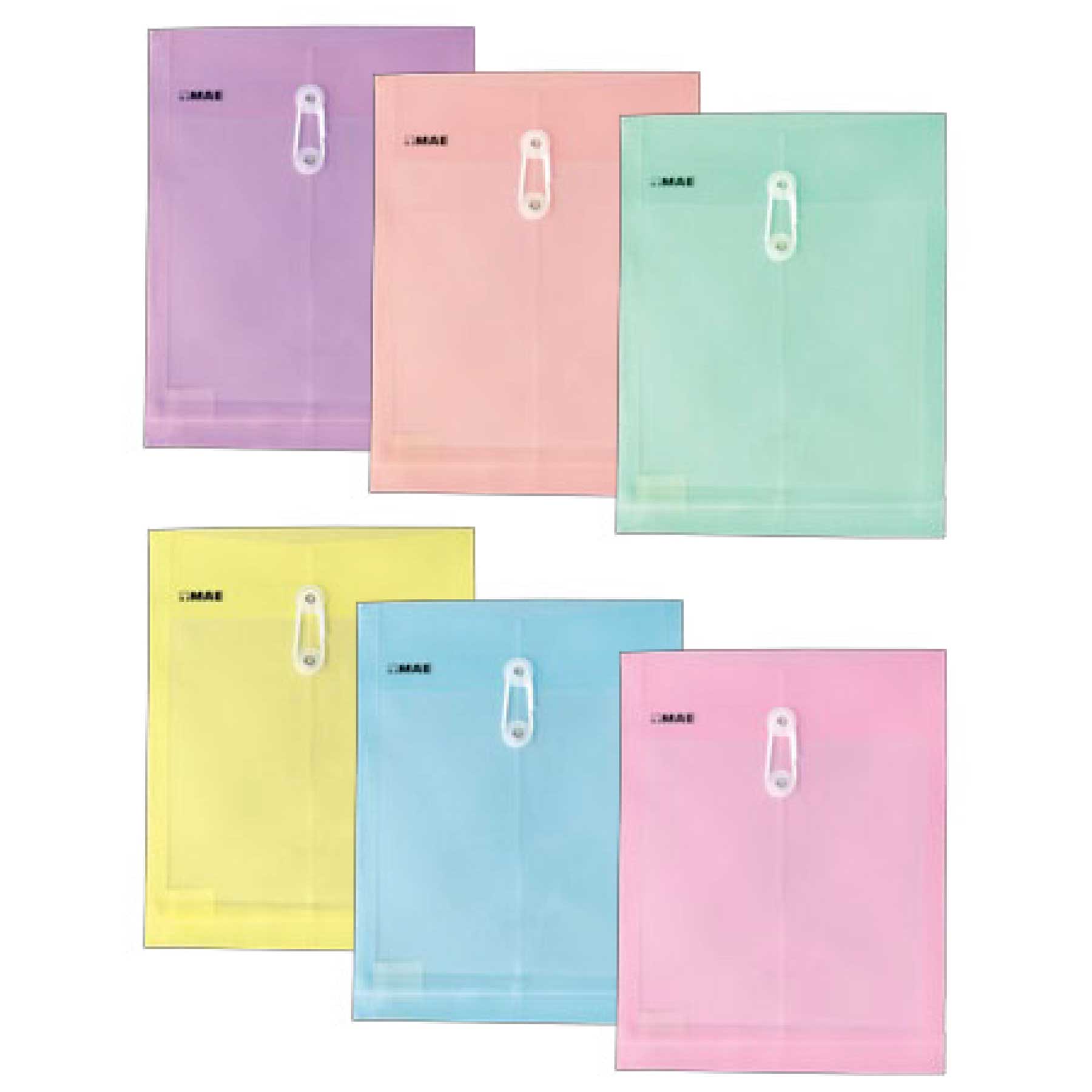 Sobre Protector C/Rondana MAE Carta Vertical, Colores Pastel